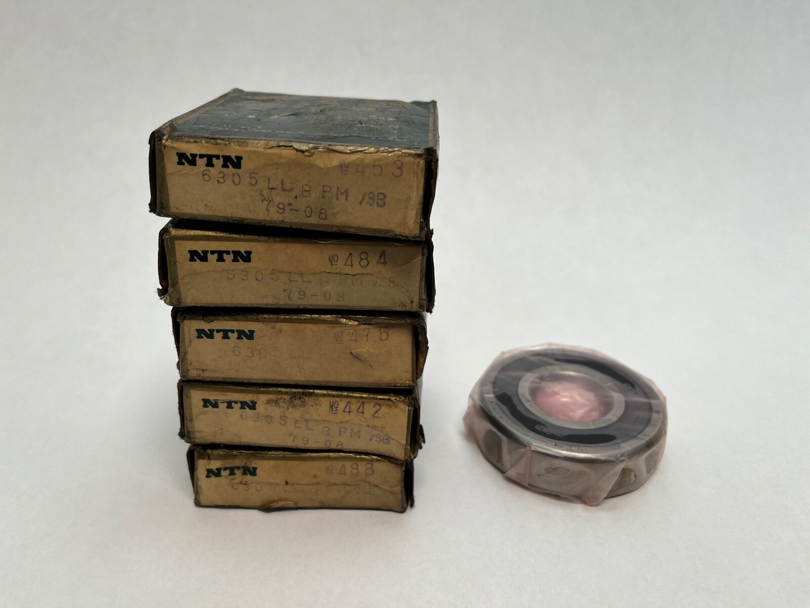 NTN 6305LLBPM9B Bearing Rubber Seals 25x62x17mm 6305RS 6305-LLB-PM-9B Japan 5Pcs