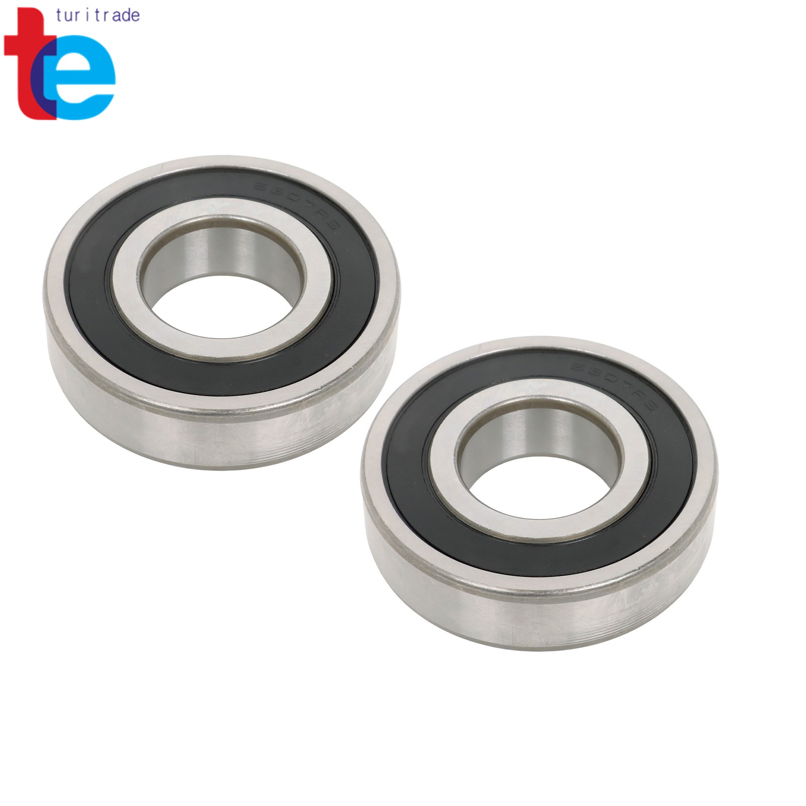 2 Pcs 6307 2RS Bearing 35x80x21mm Deep Groove Double Rubber Sealed Industrial