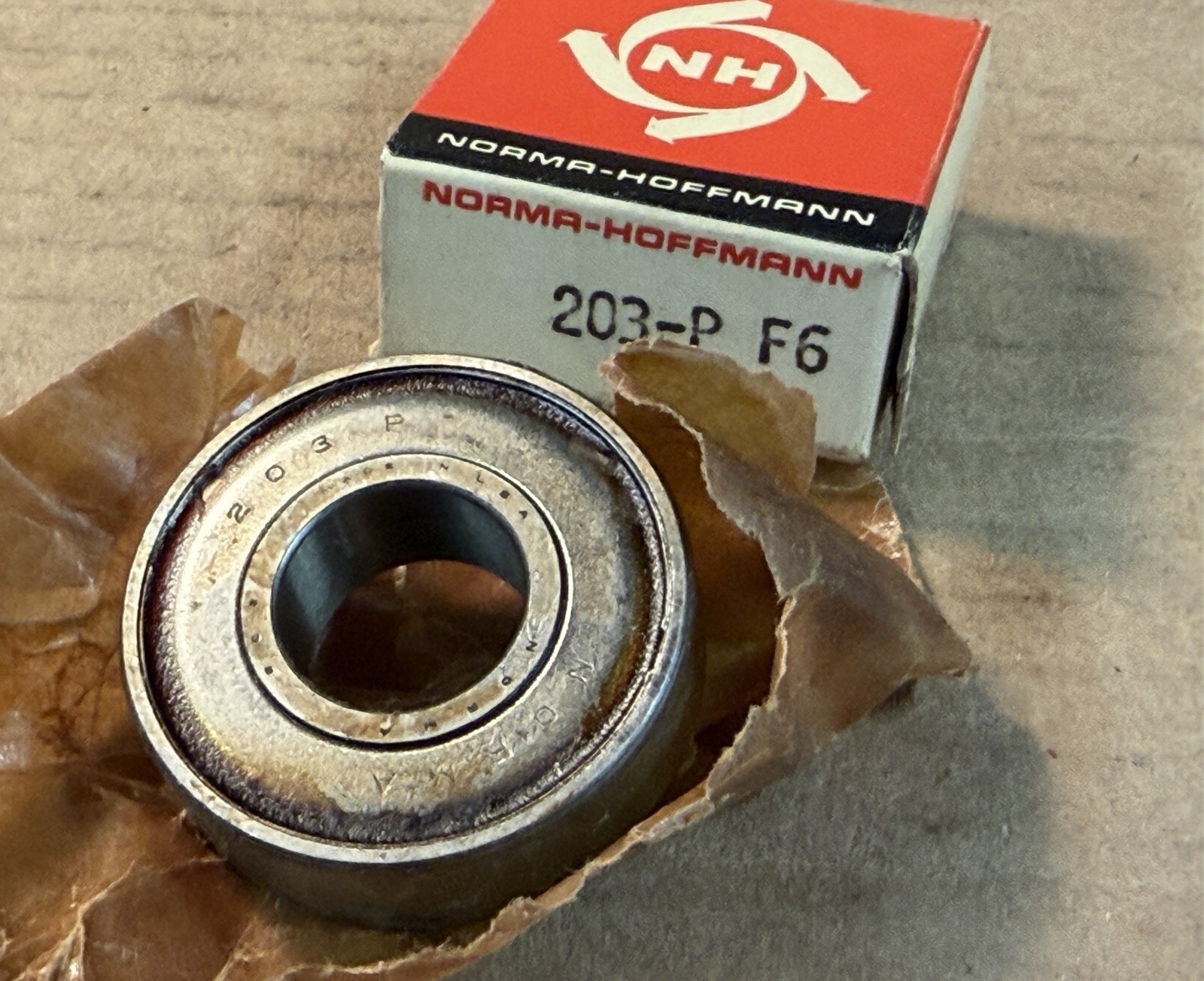 Norma-Hoffmann 203-P F6 Single Shield Ball Bearing 40mm OD X 17mm ID X 12mm W