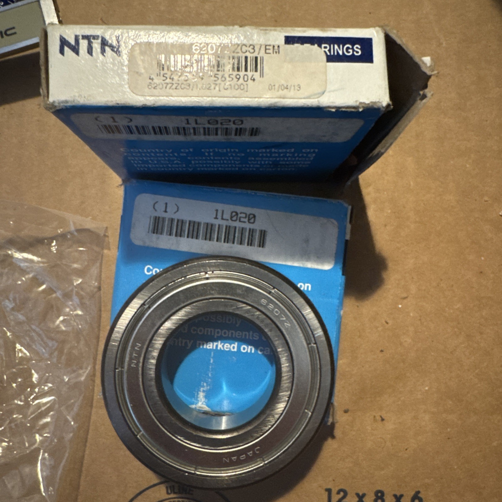 NTN 6207ZZC3/EM Radial Ball Brg, 6207 L020 NOS (Japan OEM) 100% OEM Old Stock $