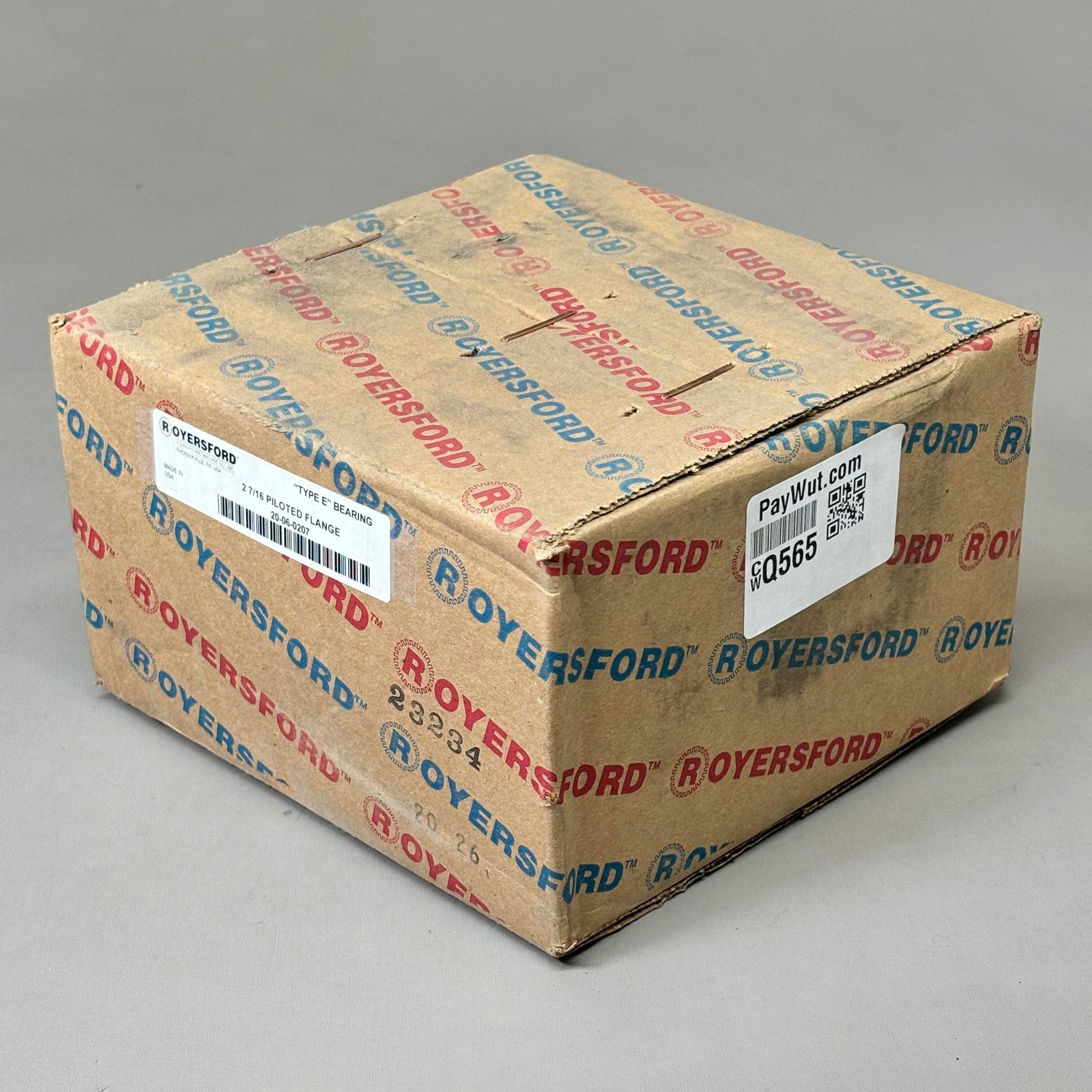 ROYERSFORD Type E Piloted Flange Bearings 2-7/16″ Non-Expansion Blue 20-06-0207