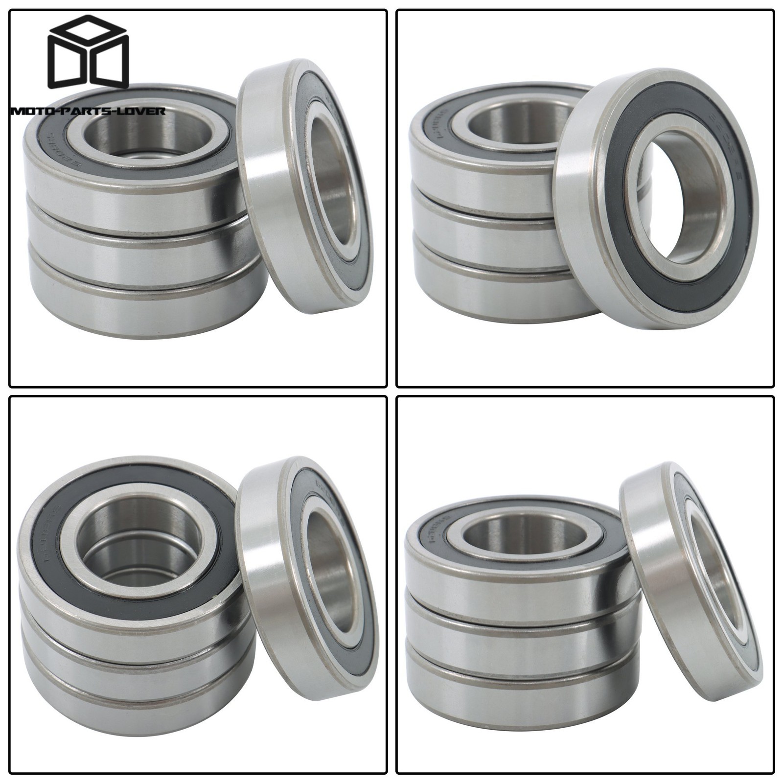 4pcs 6208-2RS Rubber Sealed Bearings 40mm x80mm x18mm