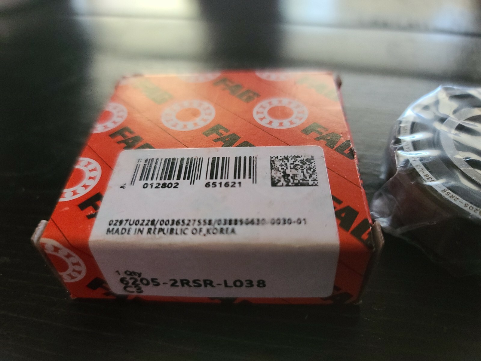 FAG 6205 C3 BALL BEARING double sealed