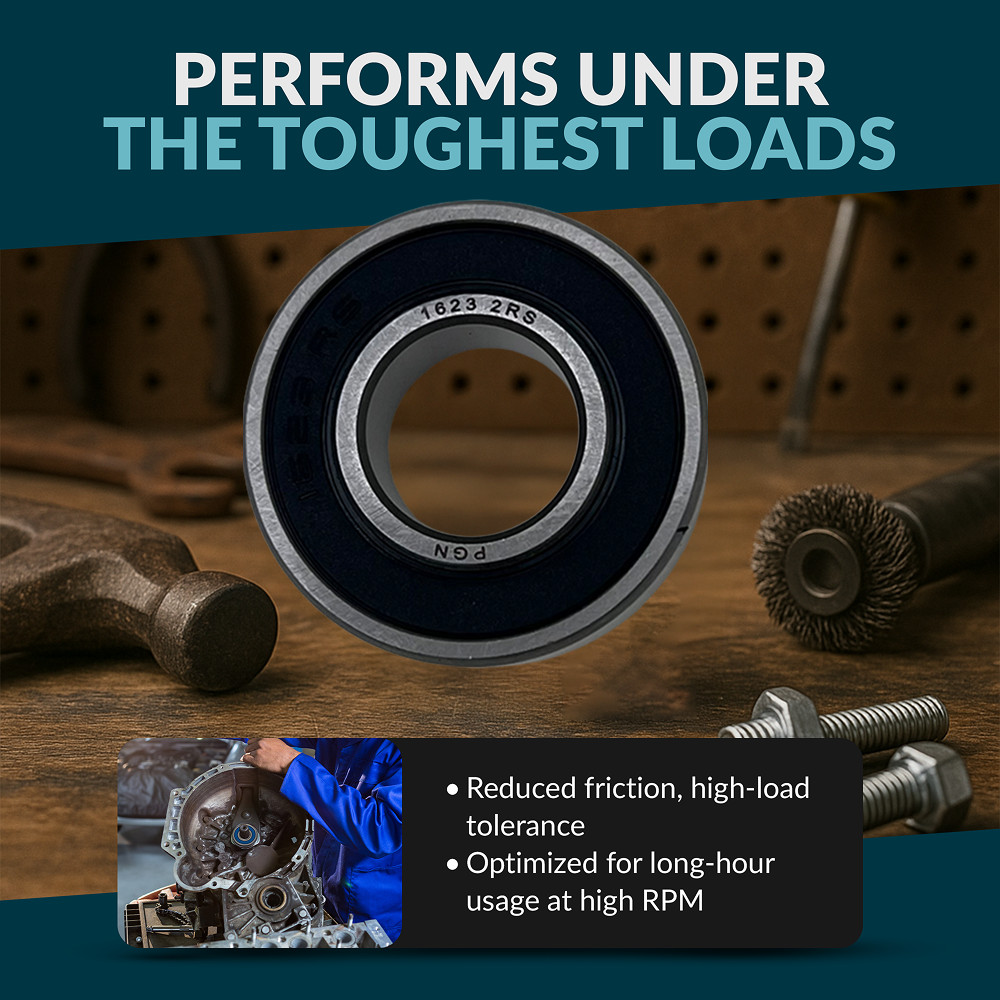 PGN (10 Pack) 1623-2RS Bearing – Lubricated Chrome Steel Sealed Ball Bearing