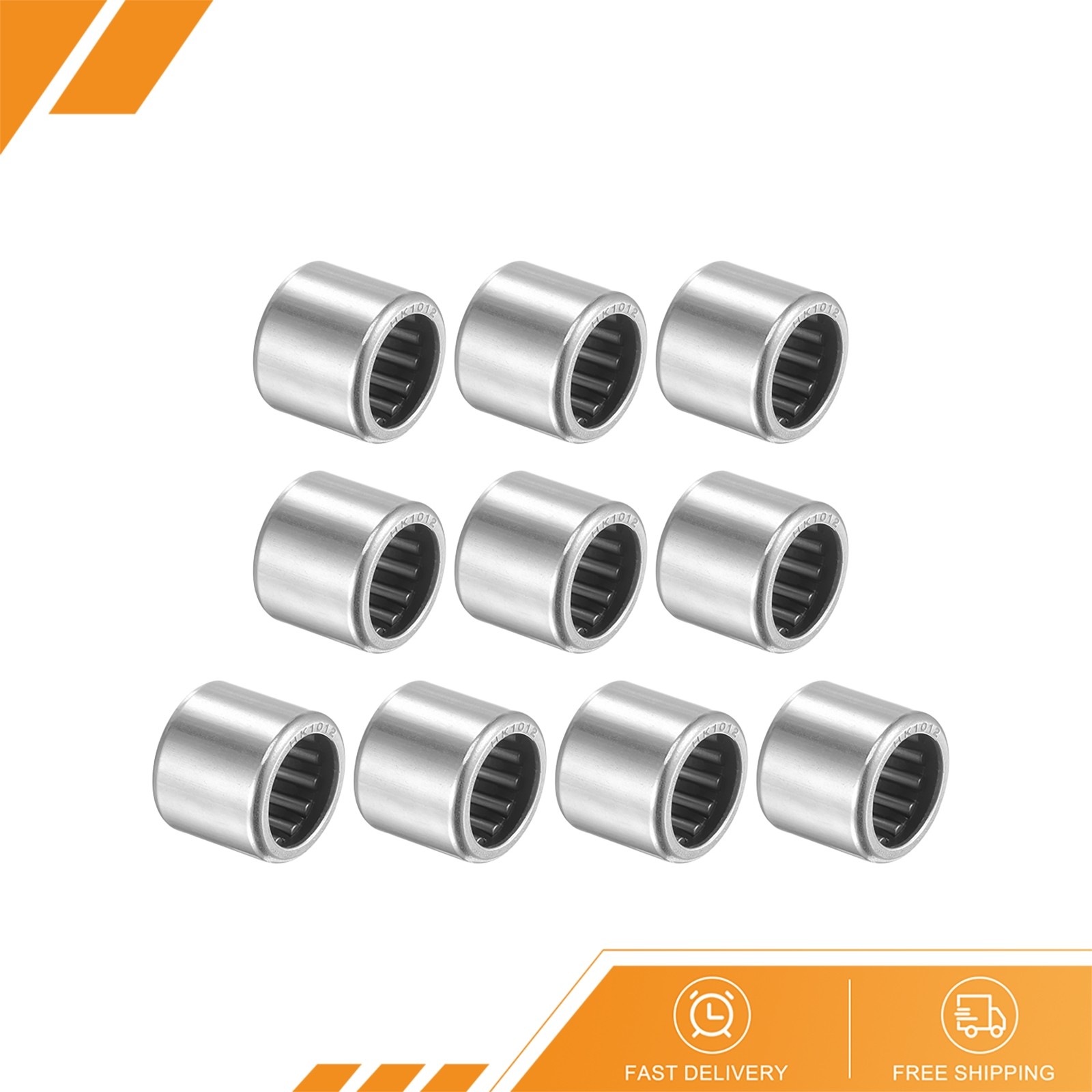 10pcs – HK1012 Needle Roller Bearings 10mm x 14mm x 12mm Chrome Steel Open End