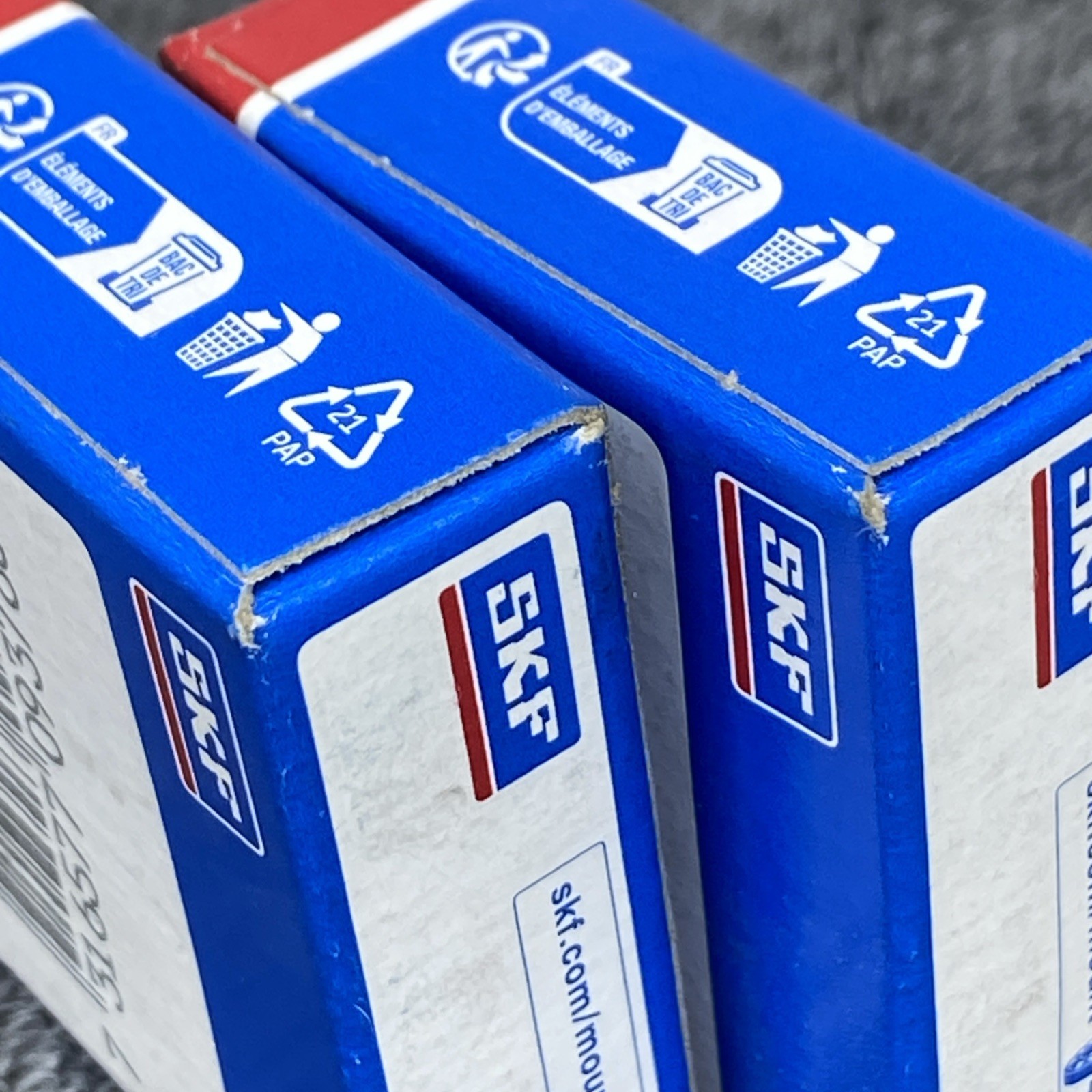 (2) SKF 62201-2RS1 Deep Groove Ball Bearing New In Box Sealed