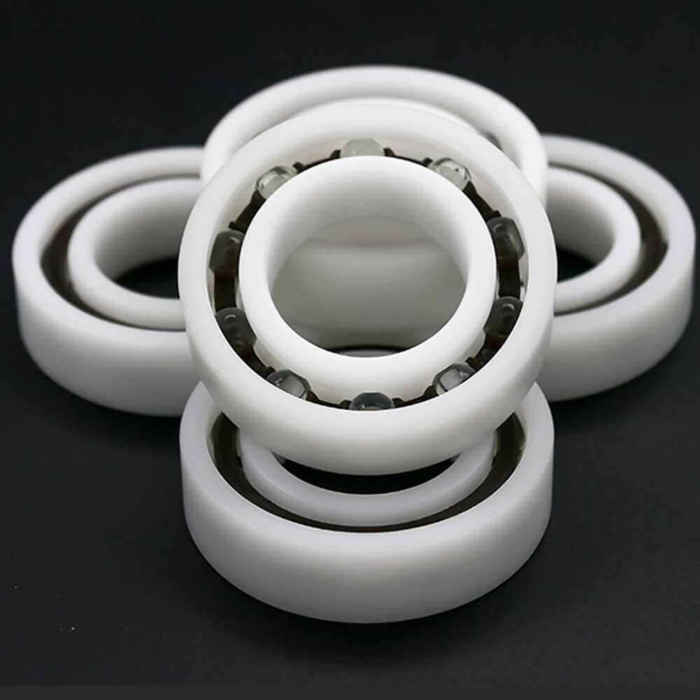 POM Plastic Bearing Glass Ball / Deep Groove Ball Bearings Various Sizes