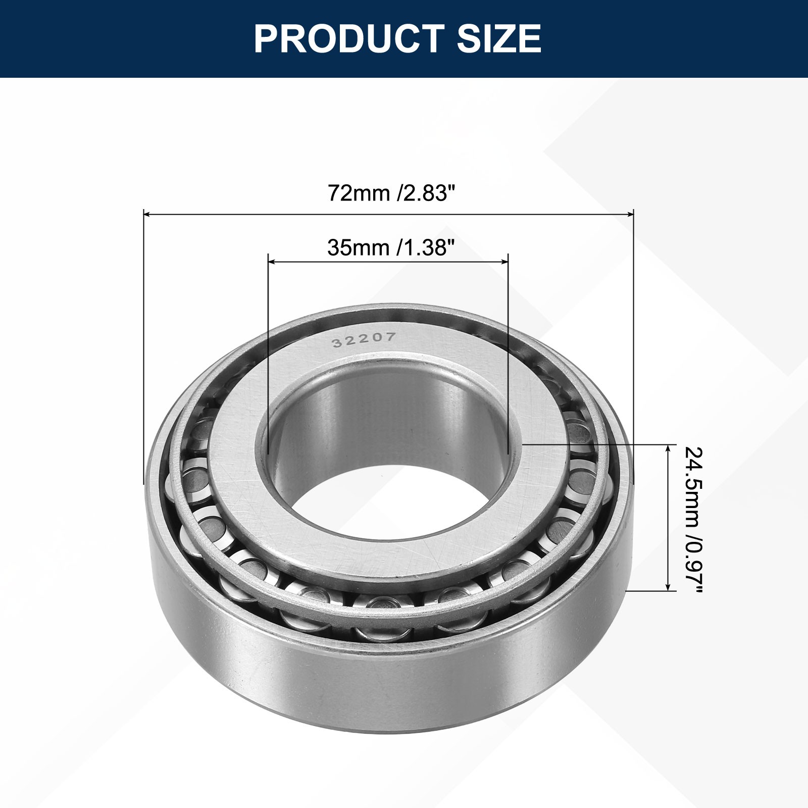 32207 Tapered Roller Bearing Cone and Cup 35mm Bore x 72mm OD P6