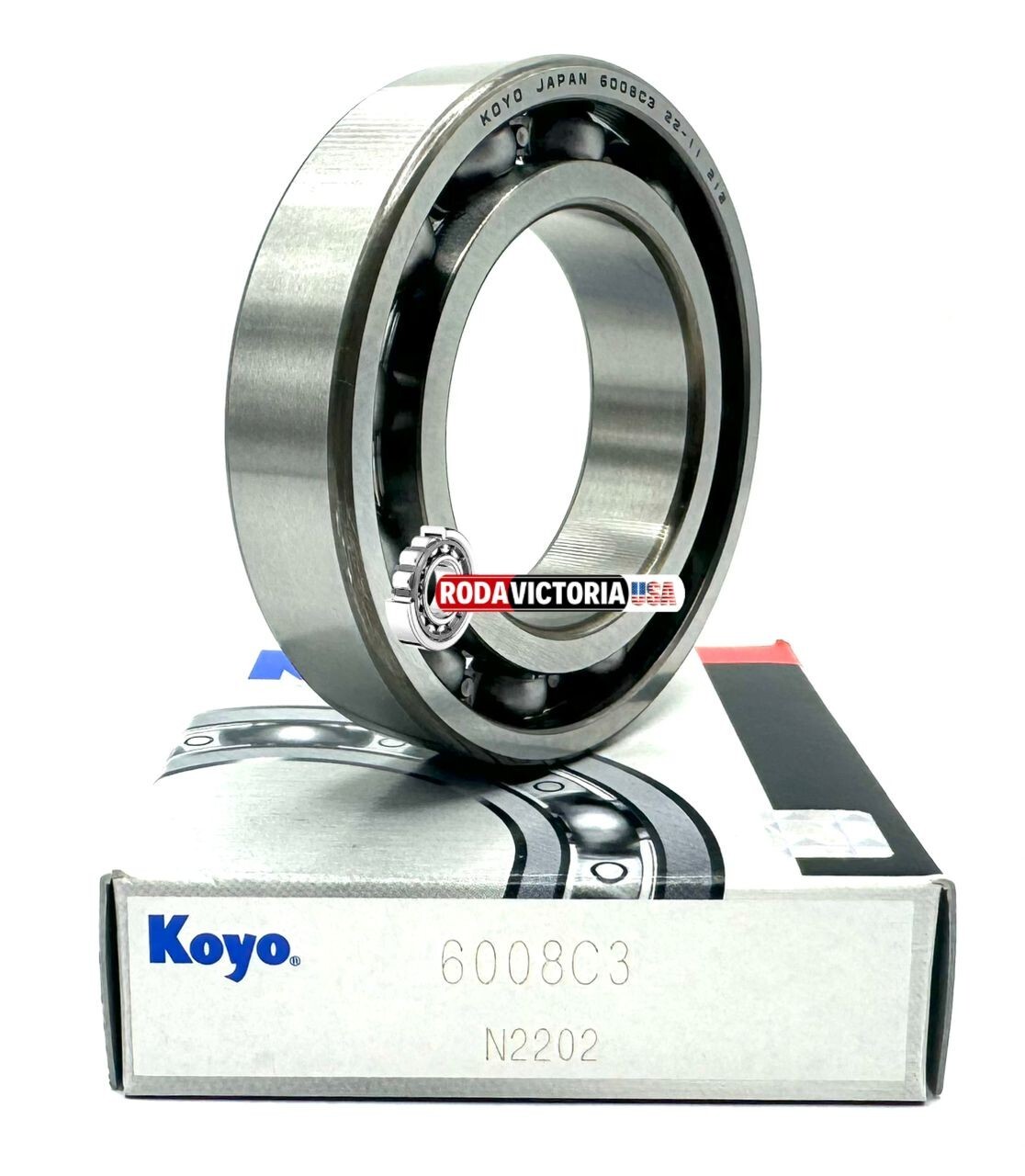 KOYO (JTEKT) 6008 C3 DEEP GROOVE BALL BEARING, OPEN TYPE, NO SEALS 40x68x15 mm