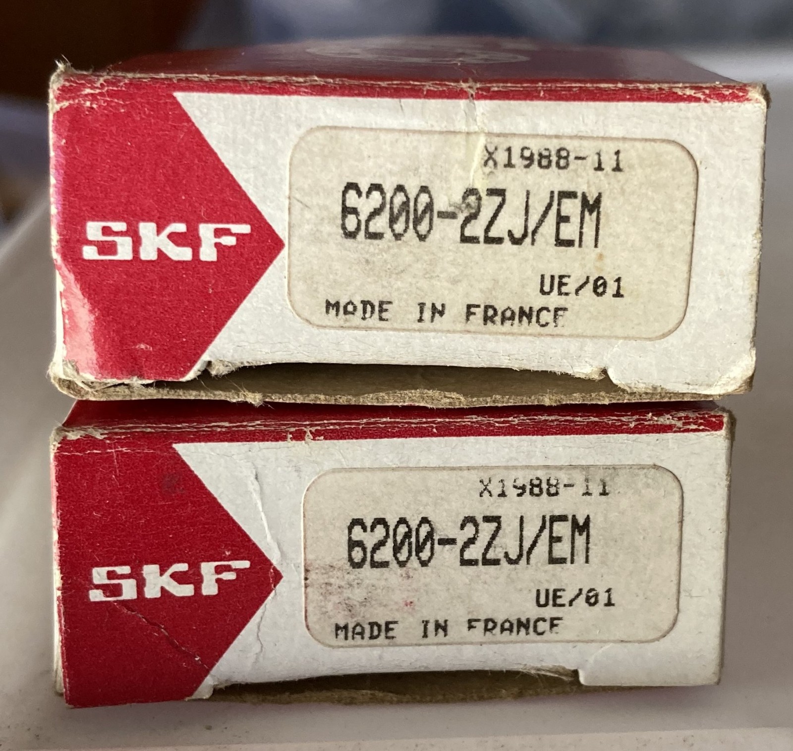 Lot of 2 – SKF 6200-2Z J/EM Ball Bearing 10mm X 30mm X 9mm (NEW)