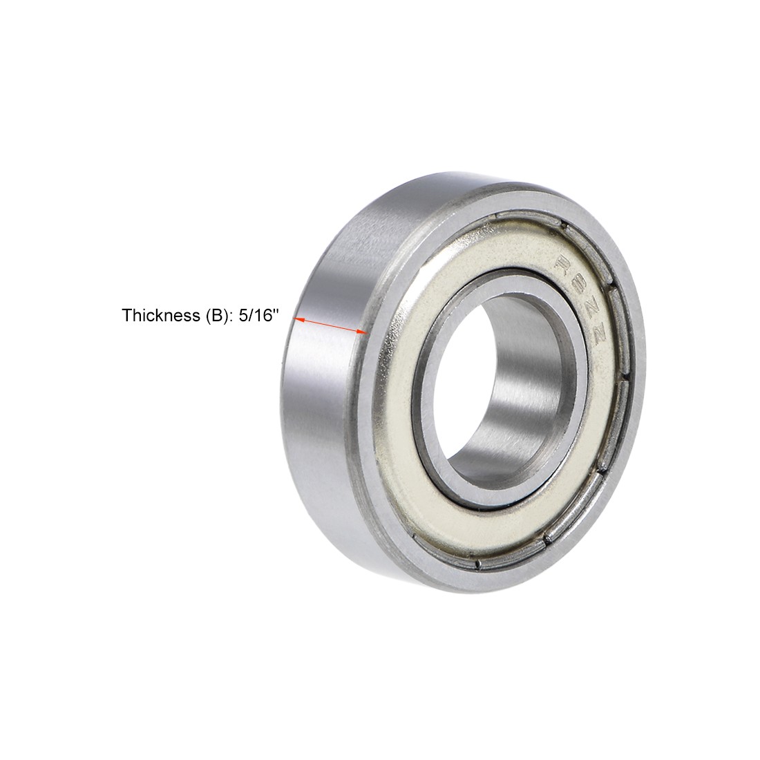 R8ZZ Deep Groove Ball Bearing 1/2″x1-1/8″x5/16″ Shielded Chrome Z2 Bearings 2pcs