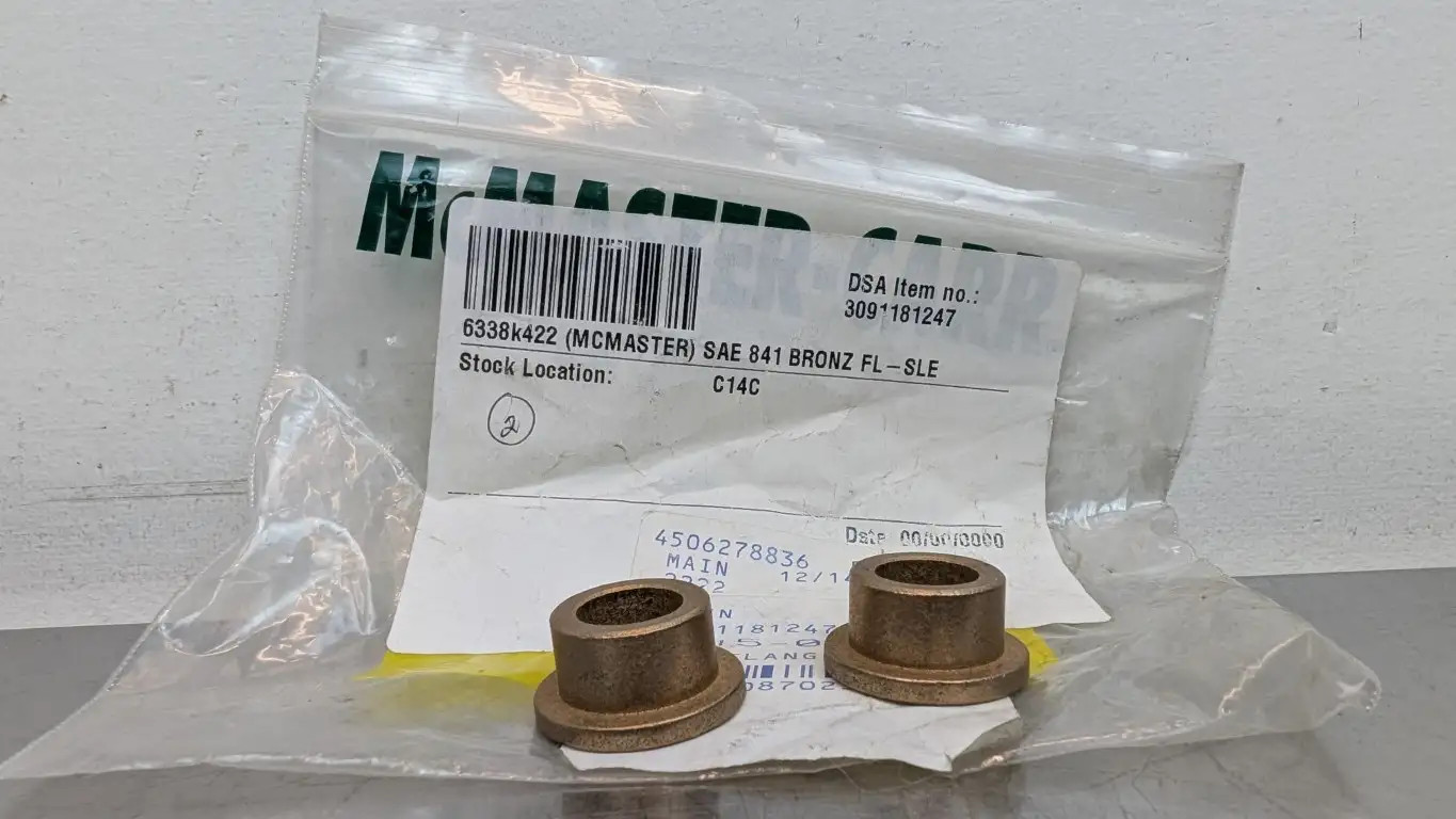 2 Pack McMaster-Carr 6338K422 Sleeve Bearing SAE 841 BRONZ FL-SLE 3120-01-641-60