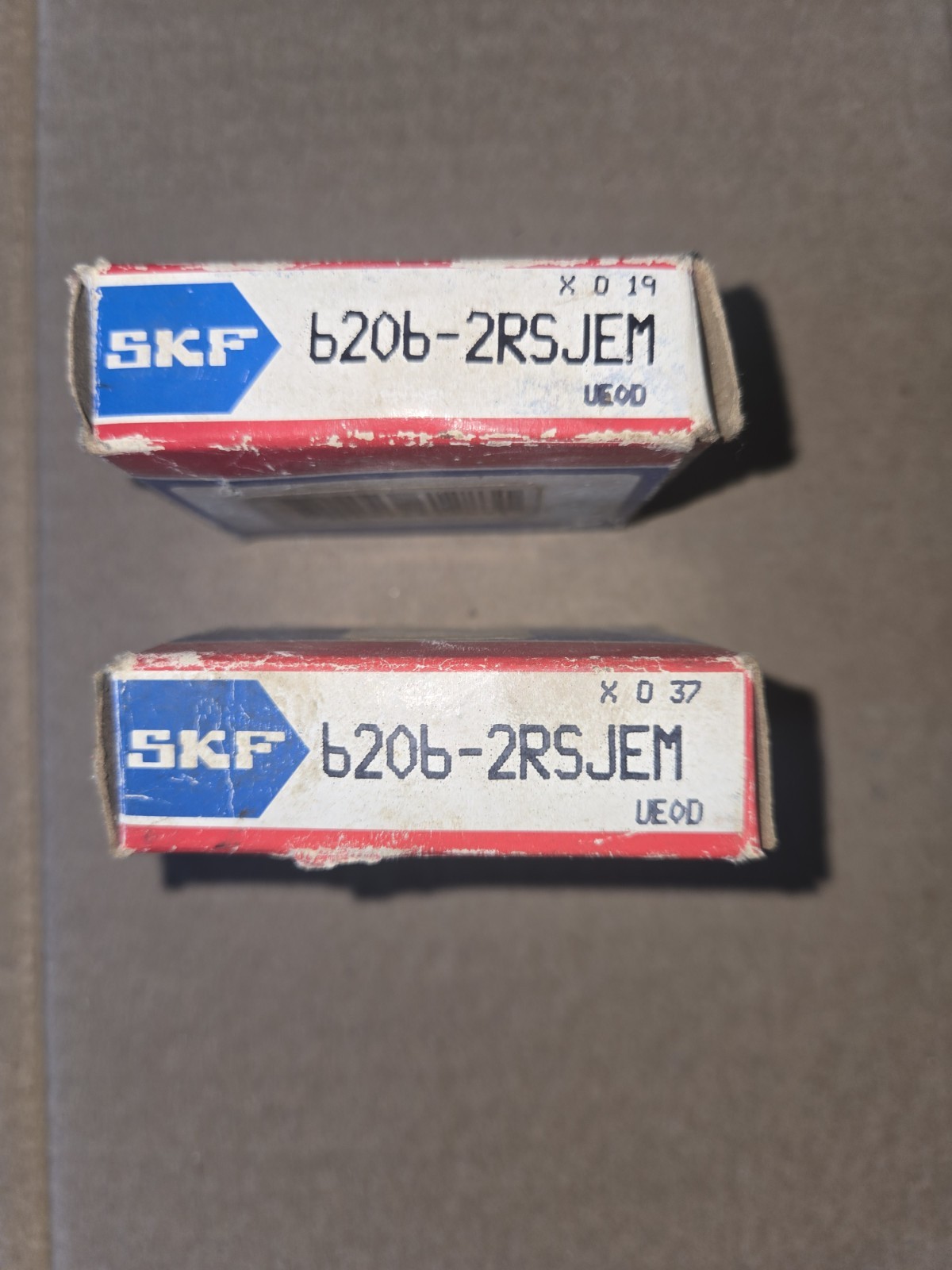 Pair of SKF 6206-2RSJEM SEALED BALL BEARING