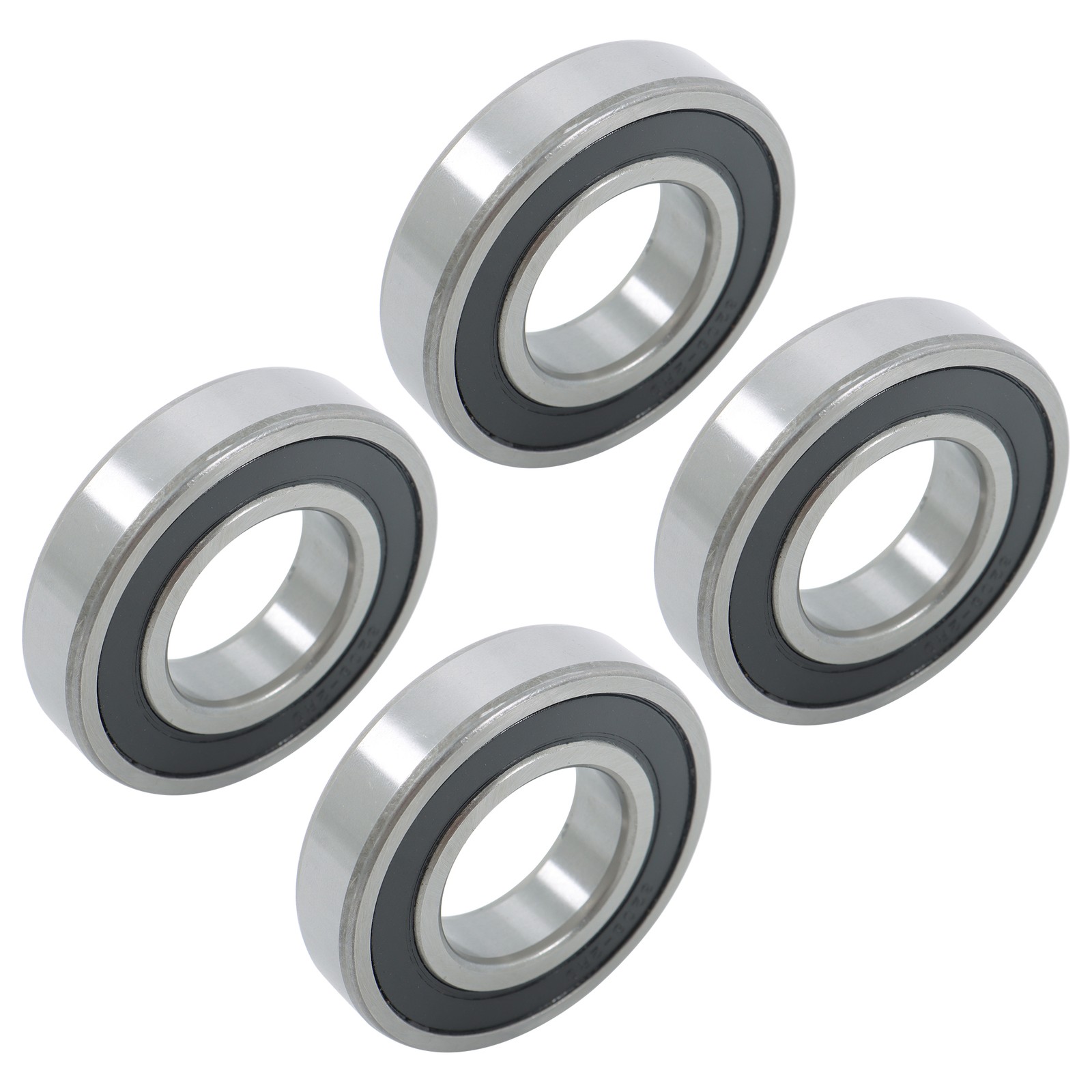 4Pcs 6208-2RS Deep Groove Ball Bearings 40mm Inner Dia 80mm OD 18mm Bore Sealed