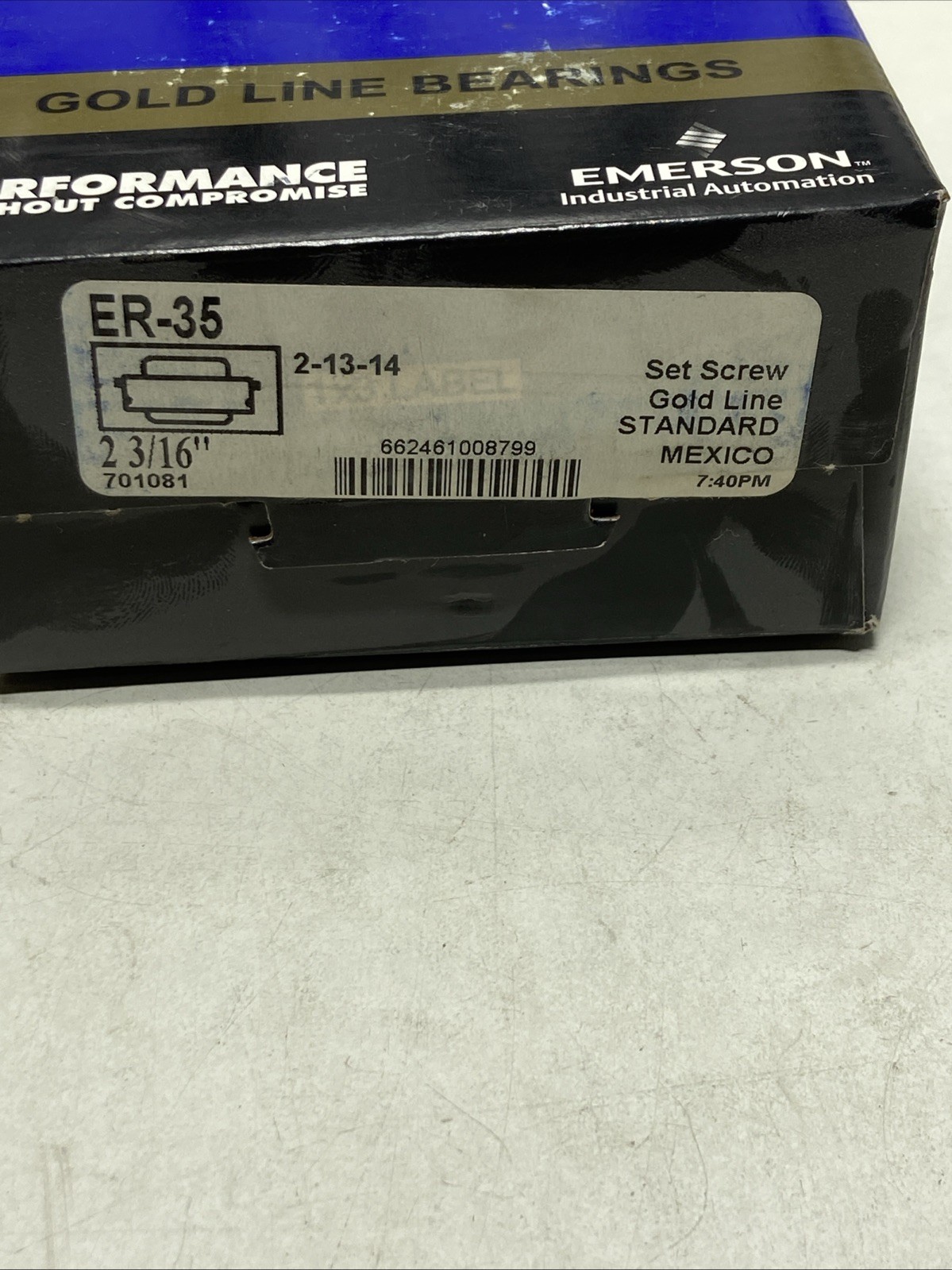 NEW Sealmaster Er-35 Insert Ball Bearing, Bore Dia. 2-3/16 In