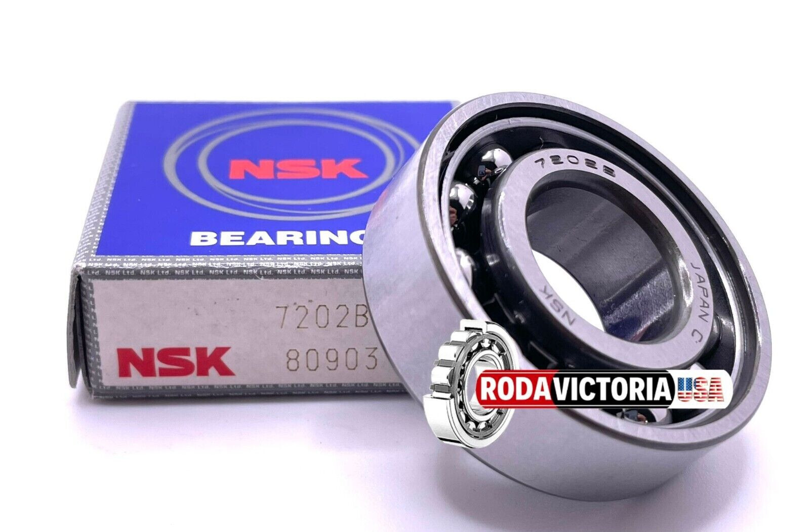 NSK 7202B ANGULAR CONTACT TRUST BEARING JAPAN 15X35X11mm