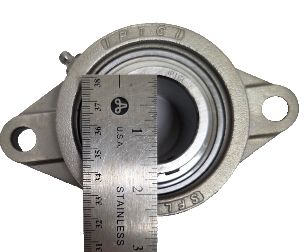 New IPTCI Flange Mount Ball Bearing SUCSFL207-23, 1-7/16″ Straight Bore, 2 Bolt