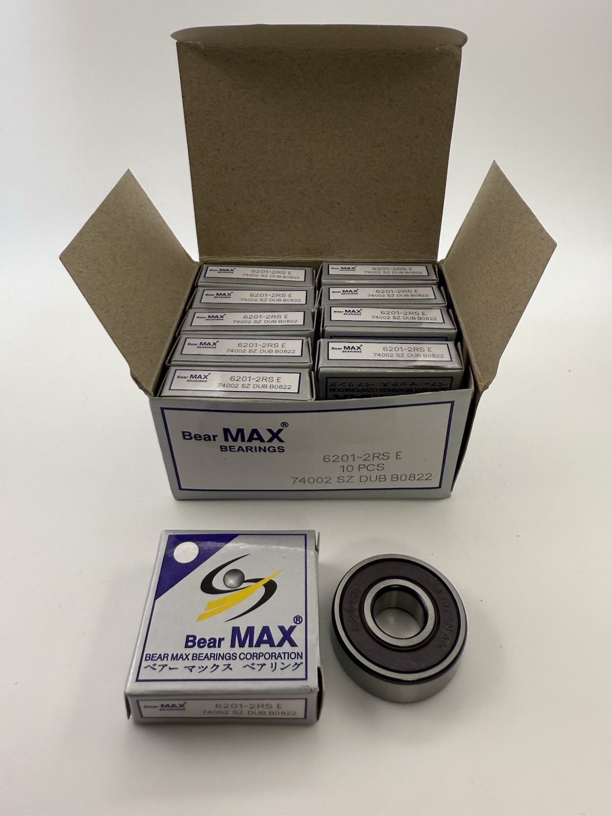 30 pcs BearMAX 6201-2RS 12x32x10mm Rubber Seal Deep Groove Ball Bearings 62012RS