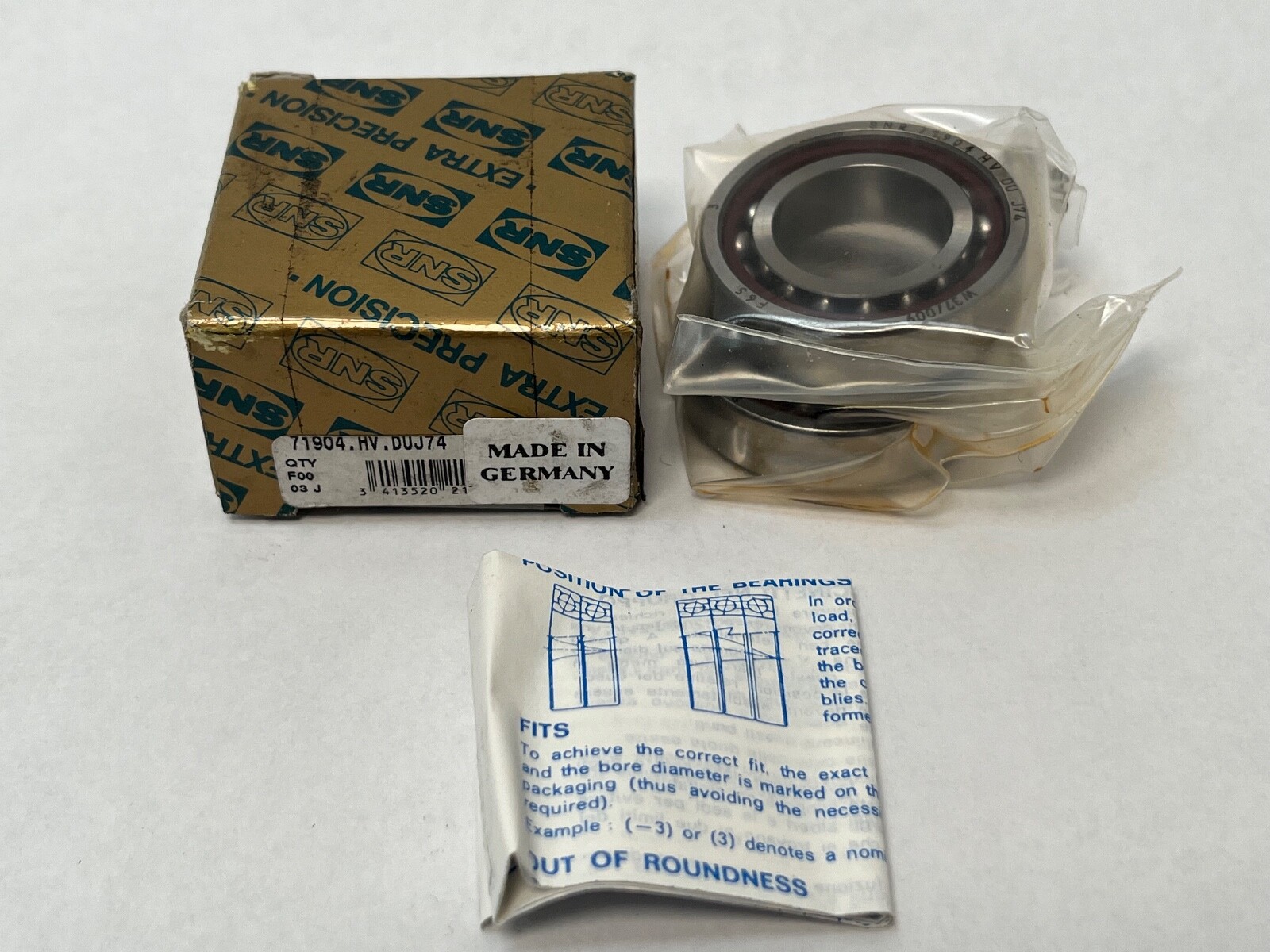 SNR 71904HVDUJ74 Bearing 20x37x9mm 7904-E-T-DUL-P4 71904-H-V-DU-J74 Germany 2Pcs