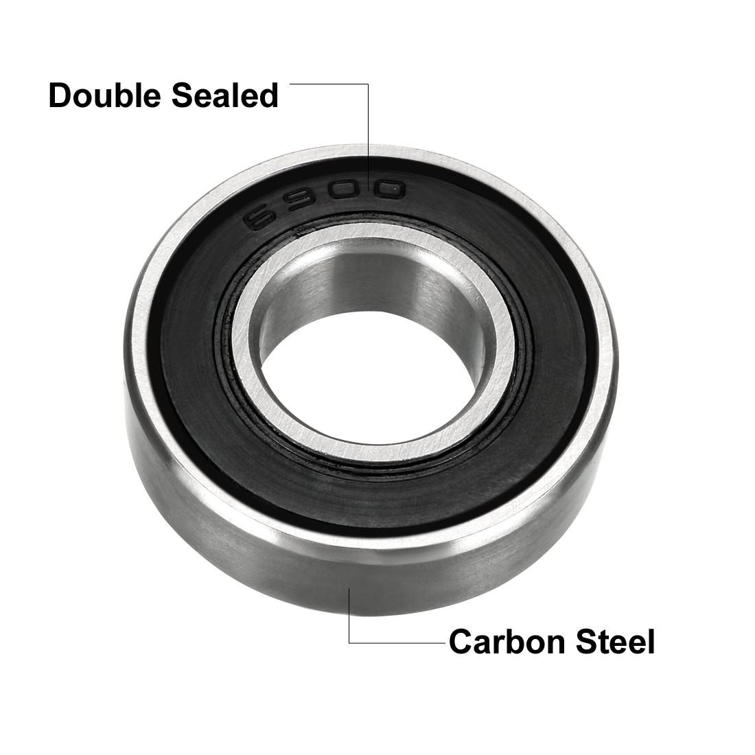 8Pcs Carbon Steel Deep Groove Ball Bearing For Equipment Double Sealed 10x22x6mm