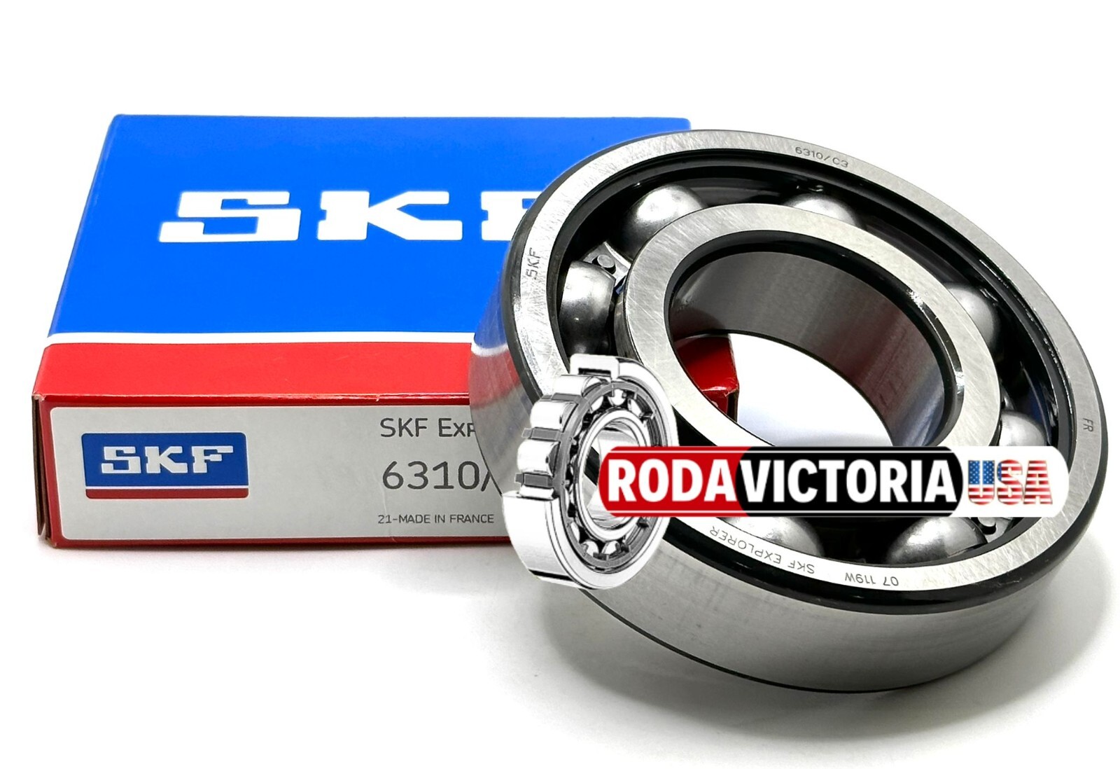 SKF 6310 C3 DEEP GROOVE BALL BEARING, OPEN TYPE, NO SEALS 50x110x27mm