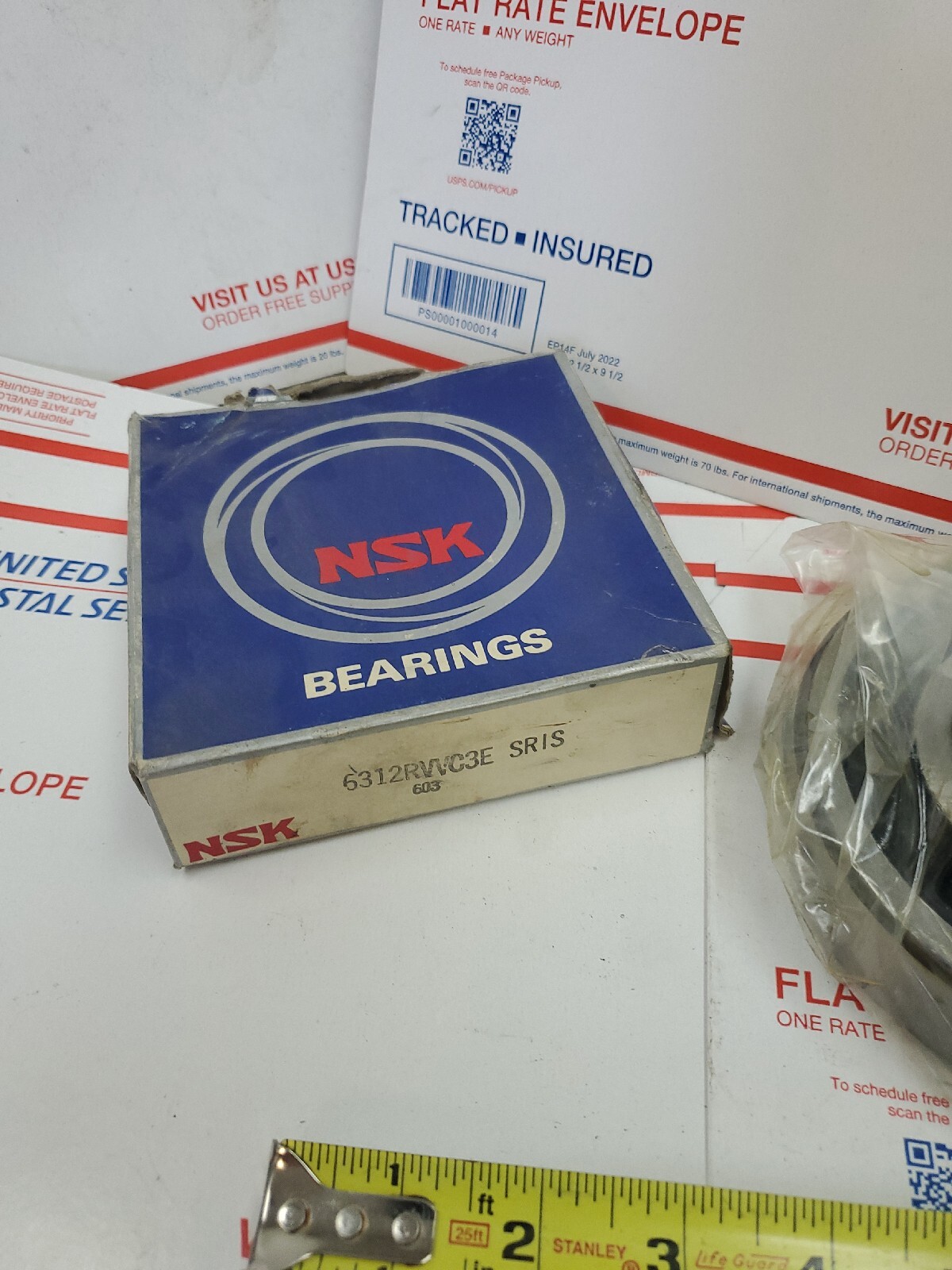 NSK 6312RVVC3E Bearing Rubber Seals 60x130x31 mm 6312 R VV 2RS C3 E 6312RS Japan