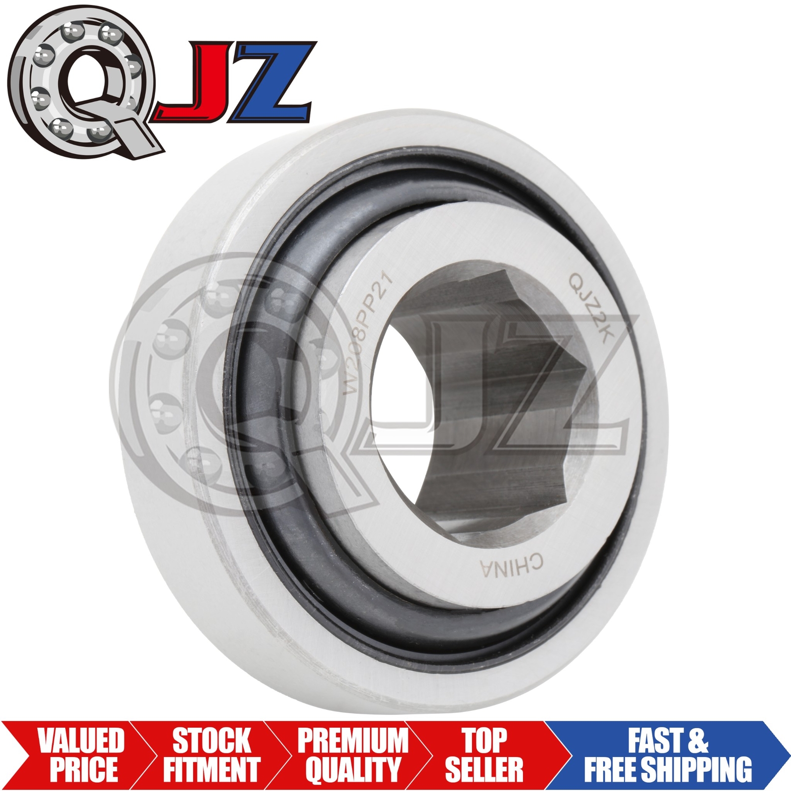 [Qty.1] W208PP2 Agricultural Disc Bearing Hex Bore 1.25″ x 80 mm x 36.52 mm