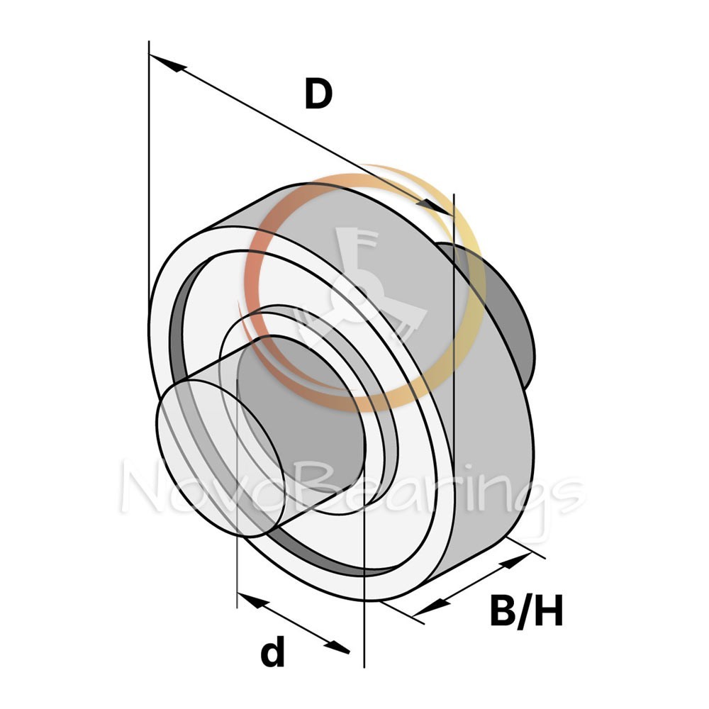 EX207-22G2 Single Row Insert Ball Bearing 34,925x72x20 mm. by SNR brand