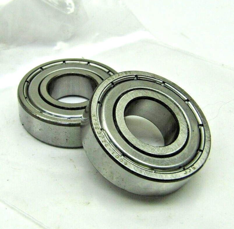 Lot of 2, SKF 6001-ZZ C3 12mm x 28mm x 8mm Metal Shielded Bearing