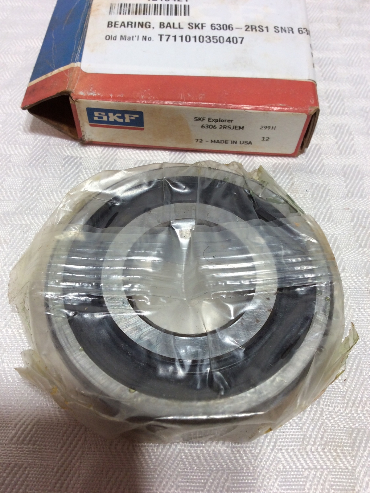 SKF 6306 2RSJEM Double Sealed Ball Bearing