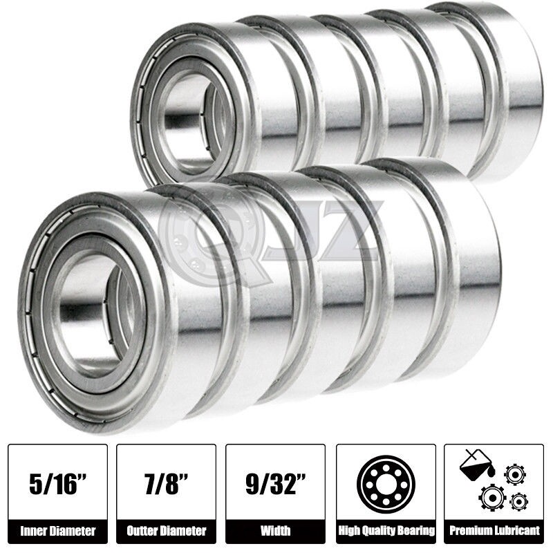 [Qty.10] 1604-ZZ Deep Groove Radial Bearing [0.375″ ID x 0.875″ OD x 0.343″ W]