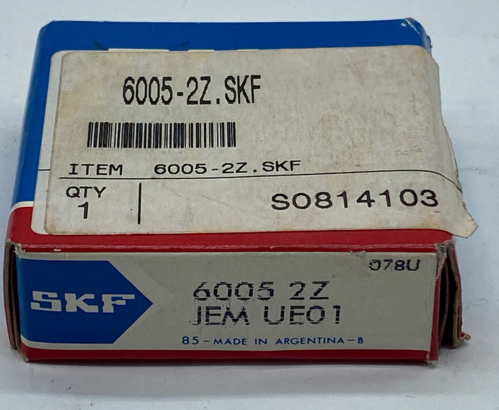 SKF 6005 2ZJEM Deep Groove Ball Bearing, Bore 25mm Width 12mm