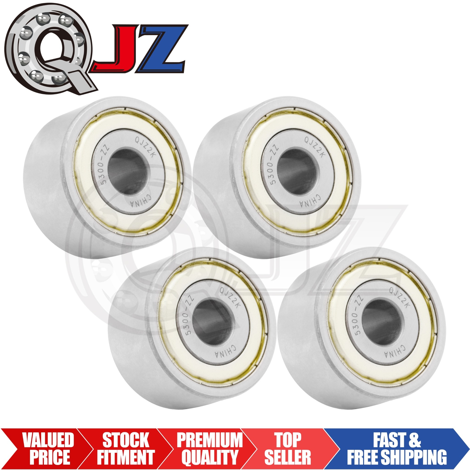 [Qty.4] New 5300-ZZ Angular Contact Ball Bearing [10mm ID x 35mm OD x 19.05mm W]