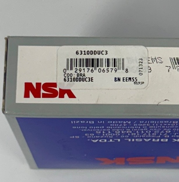 NSK 6310DDU C3 Ball Bearing Deep Groove Single Row Rubber Sealed 50x110x27mm NEW