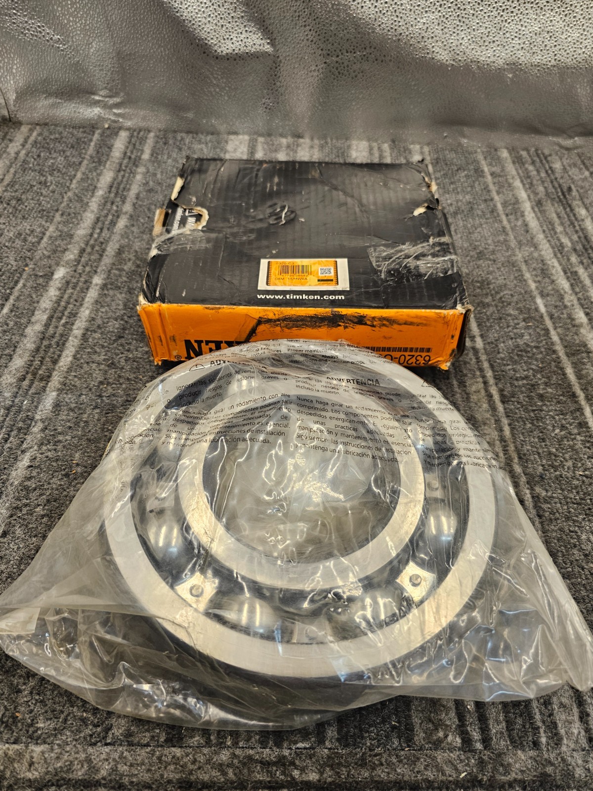 Timken 6320-C3 100x215x47mm Open Deep Groove Ball Bearing
