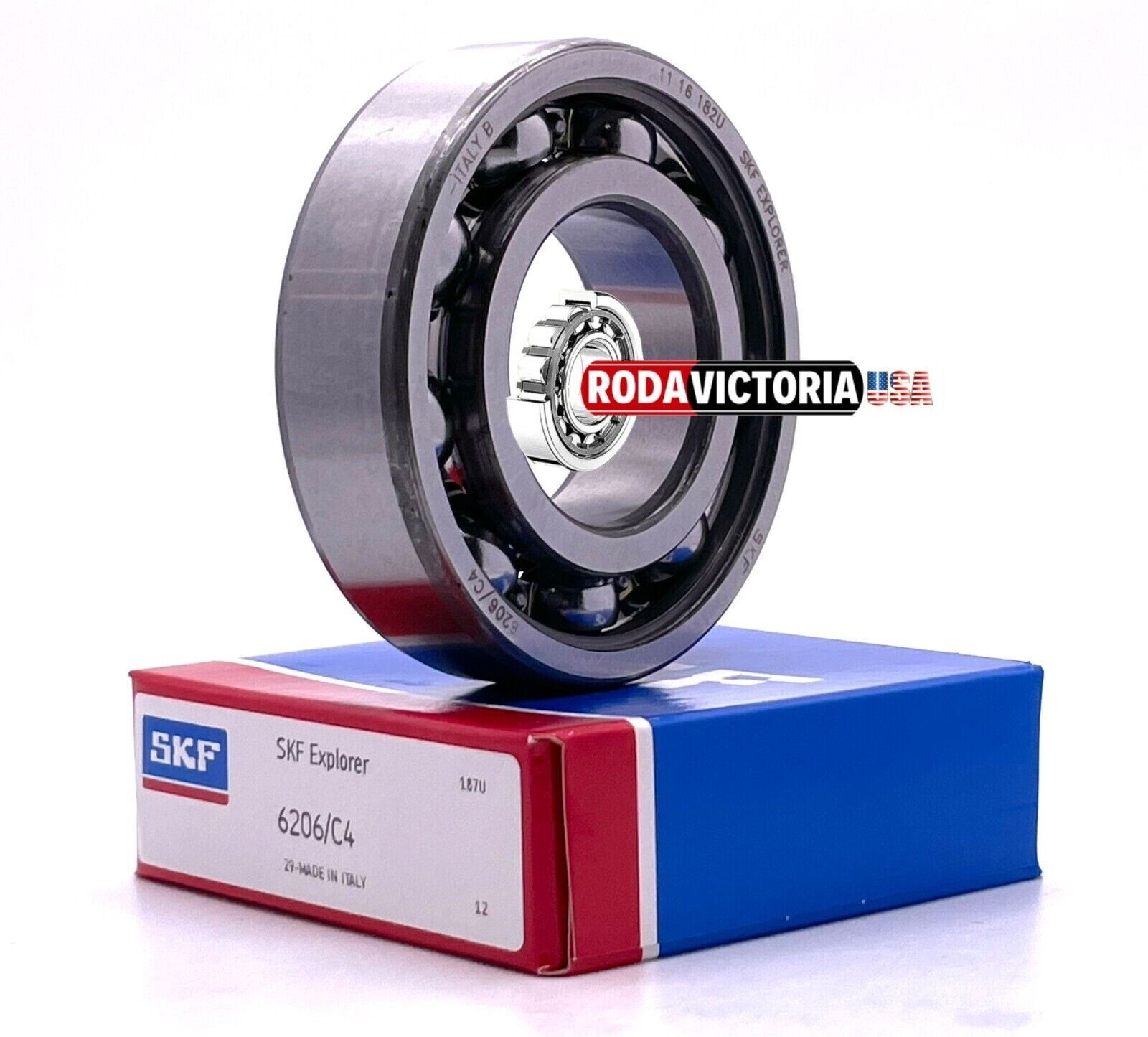 SKF 6206 2RS C4 DEEP GROOVE BALL BEARING, RUBBER SEALED 30x62x16mm
