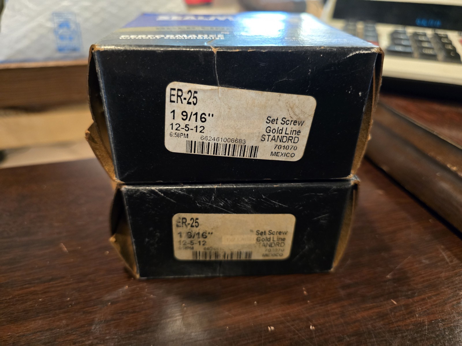 Lot of (2) SealMaster ER-25 Setscrew Locking Ball Insert Bearing 1-9/16″ Bore
