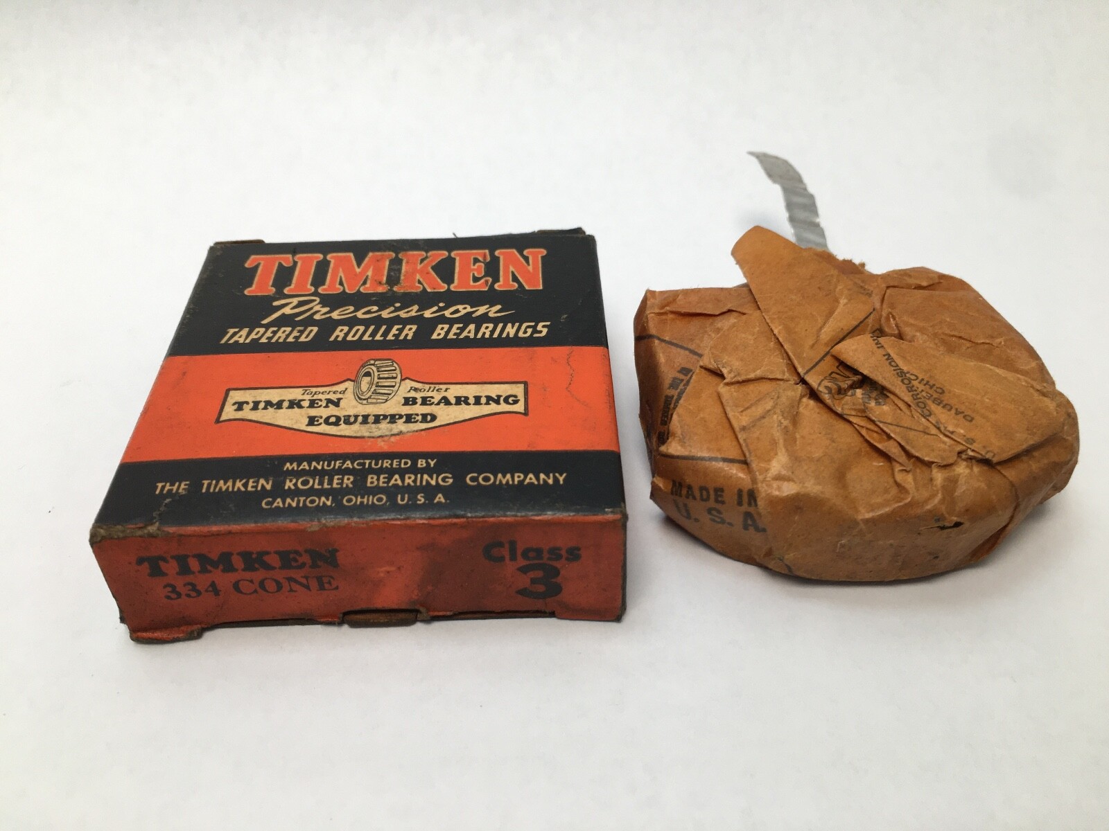 Timken 334 Taper Roller Bearing Cone & Cup 1-3/16″ ID 334 USA