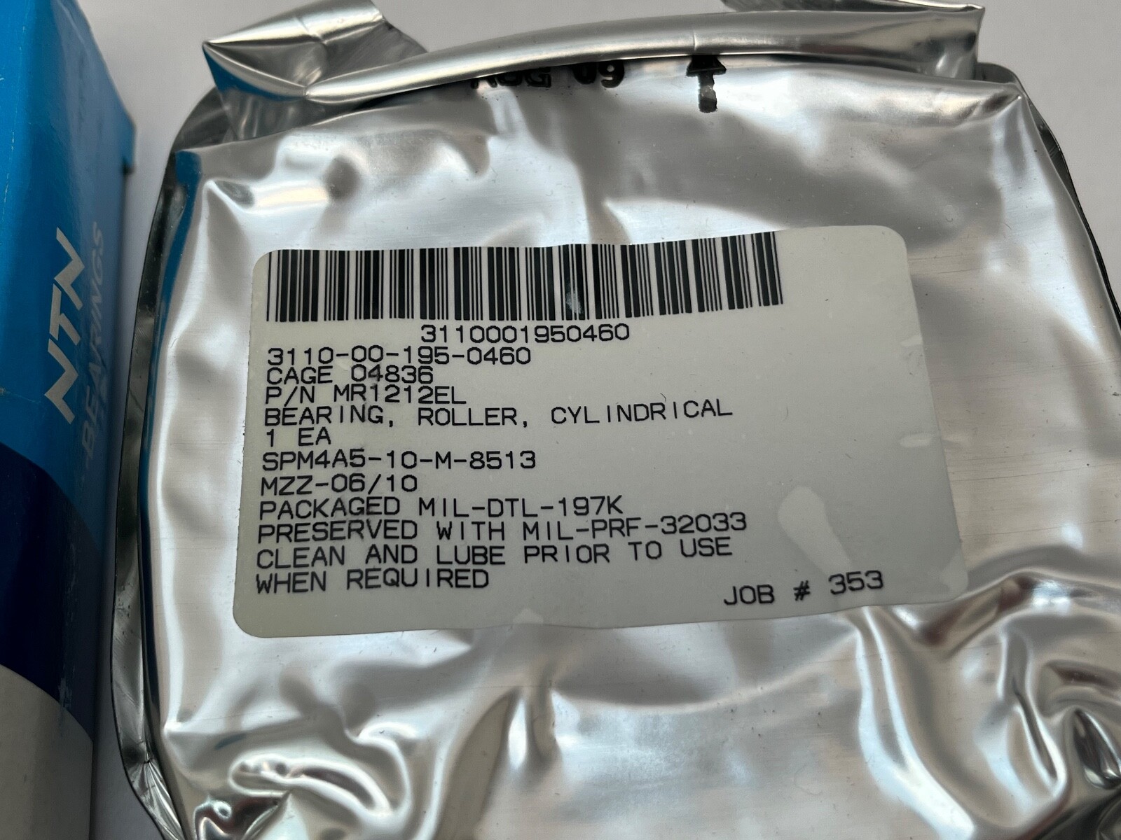 Bower MR1212EL Cylindrical Bearing 60x110x22 mm NJ212E MR-1212-EL NTN USA