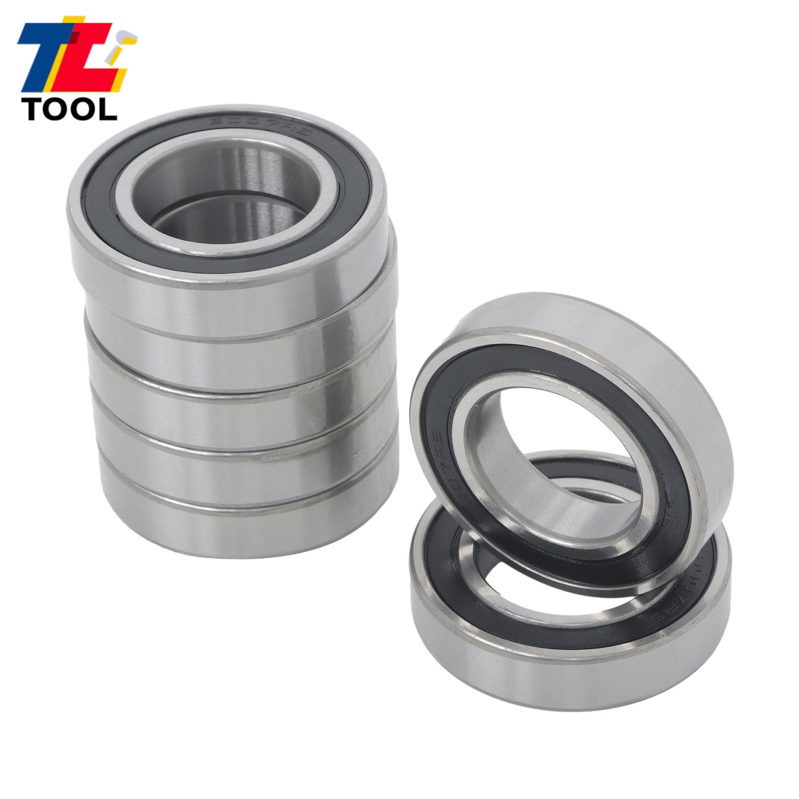 Industrial 6007-2RS Bearings 10pcs 35x62x14mm Double Sealed