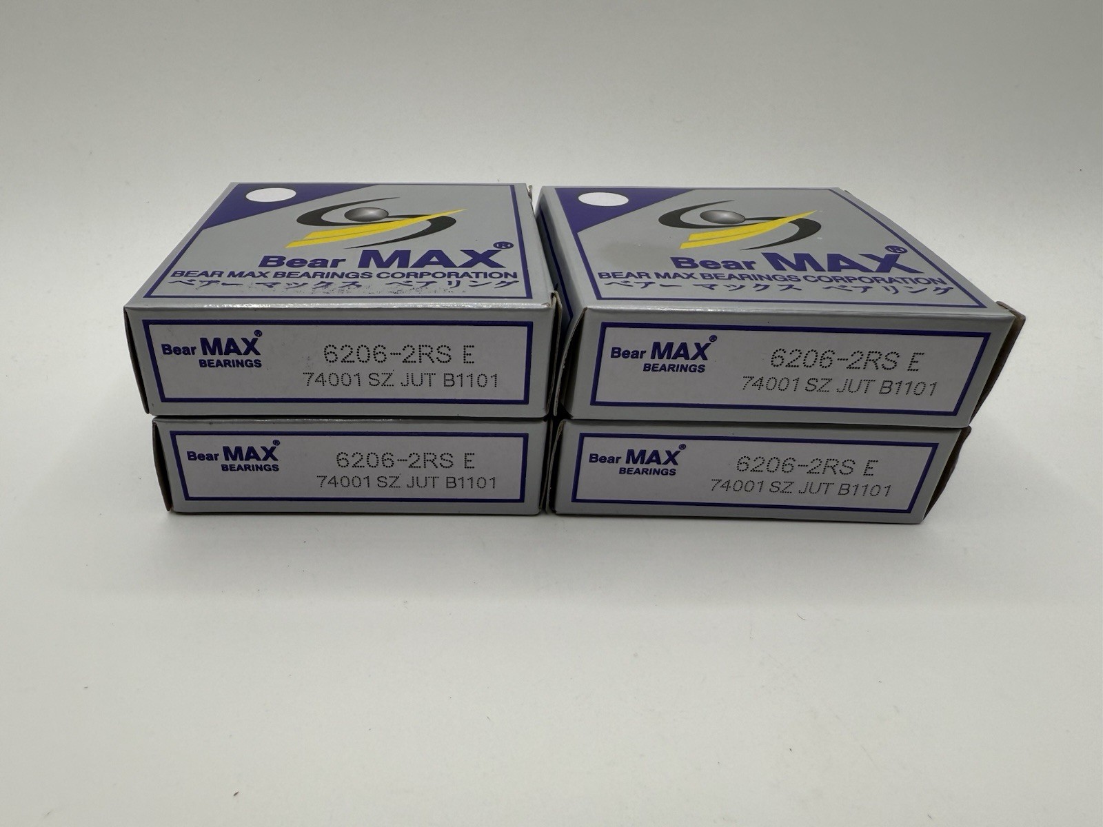 4 pcs BearMAX 6206-2RS 30x62x16mm Rubber Seal Deep Groove Ball Bearings 62062RS