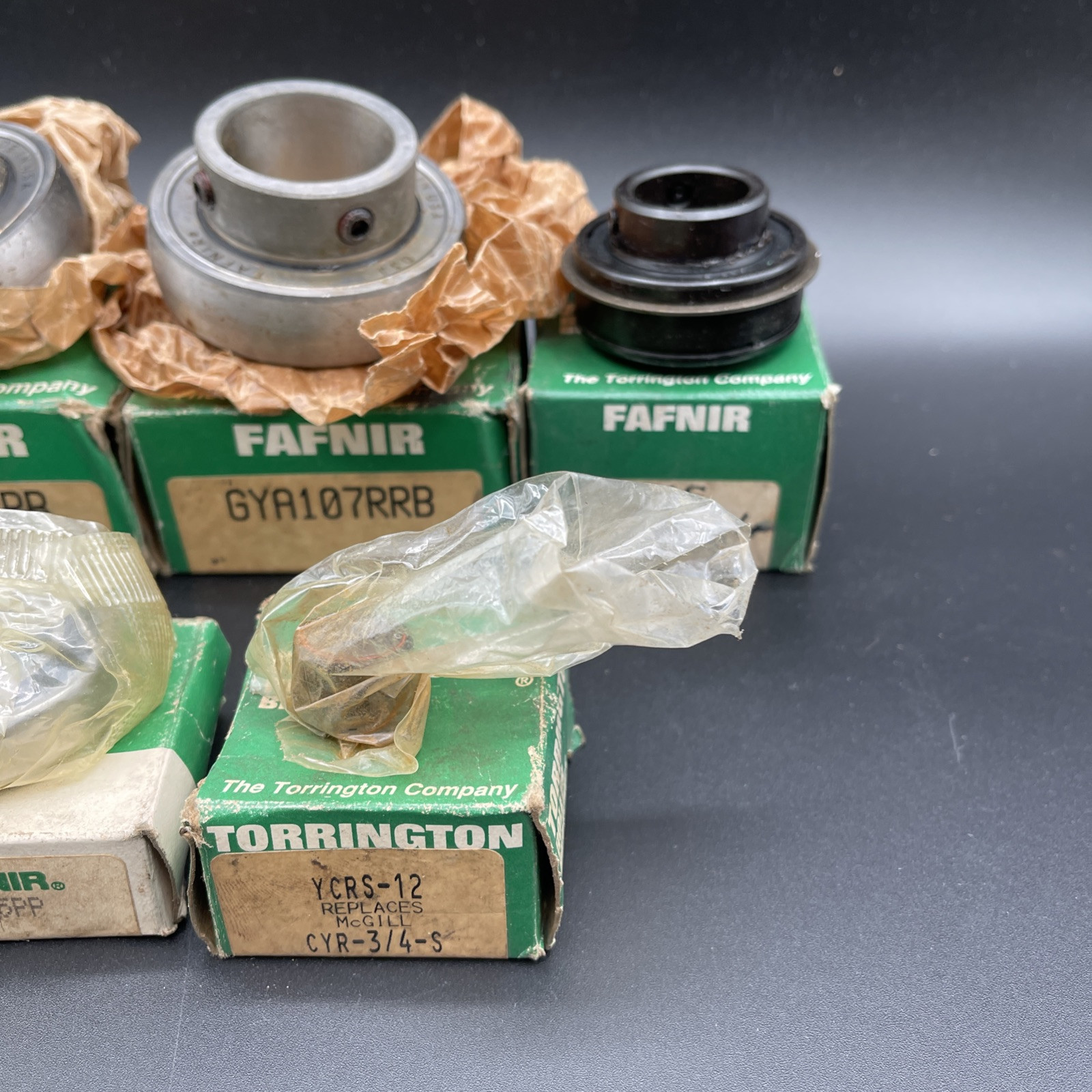 (7) Fafnir Torrington Bearings GYA107RRB, ER16, S3PP FS50160, YCRS-12, & 9105PP