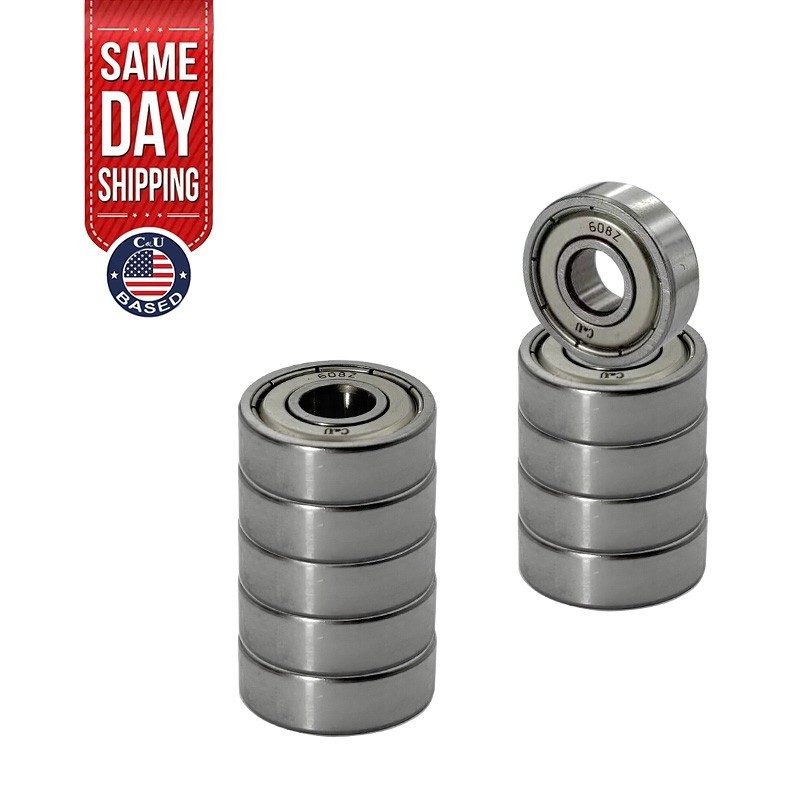 10Pcs 608-ZZ Bearings 8x22x7mm Rubber Sealed Skateboard Scooter Wheel Bearings
