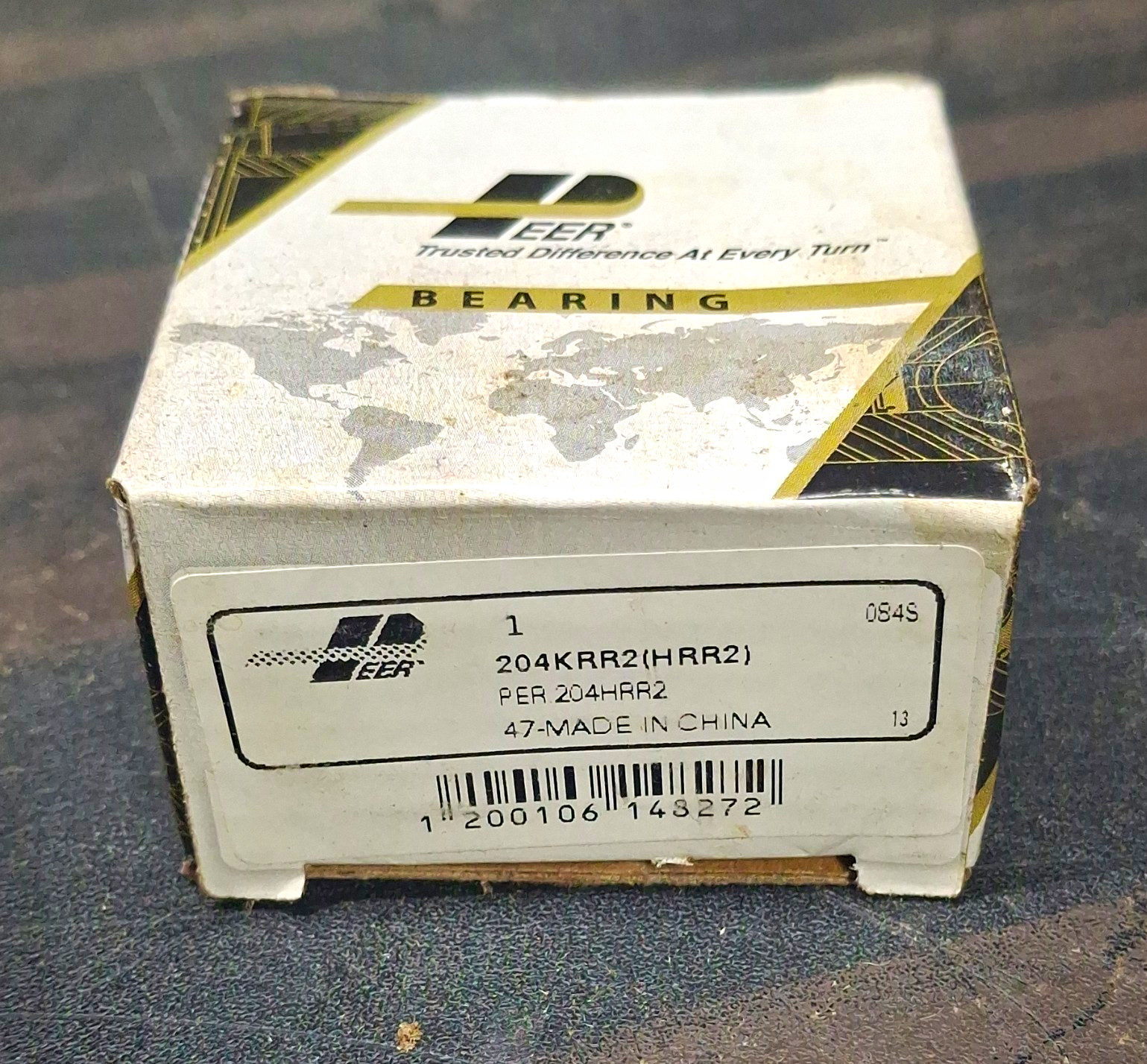 PEER 204KRR2 Agricultural Hex Ball Bearing 11/16″ Bore 47mm OD Cylindrical New
