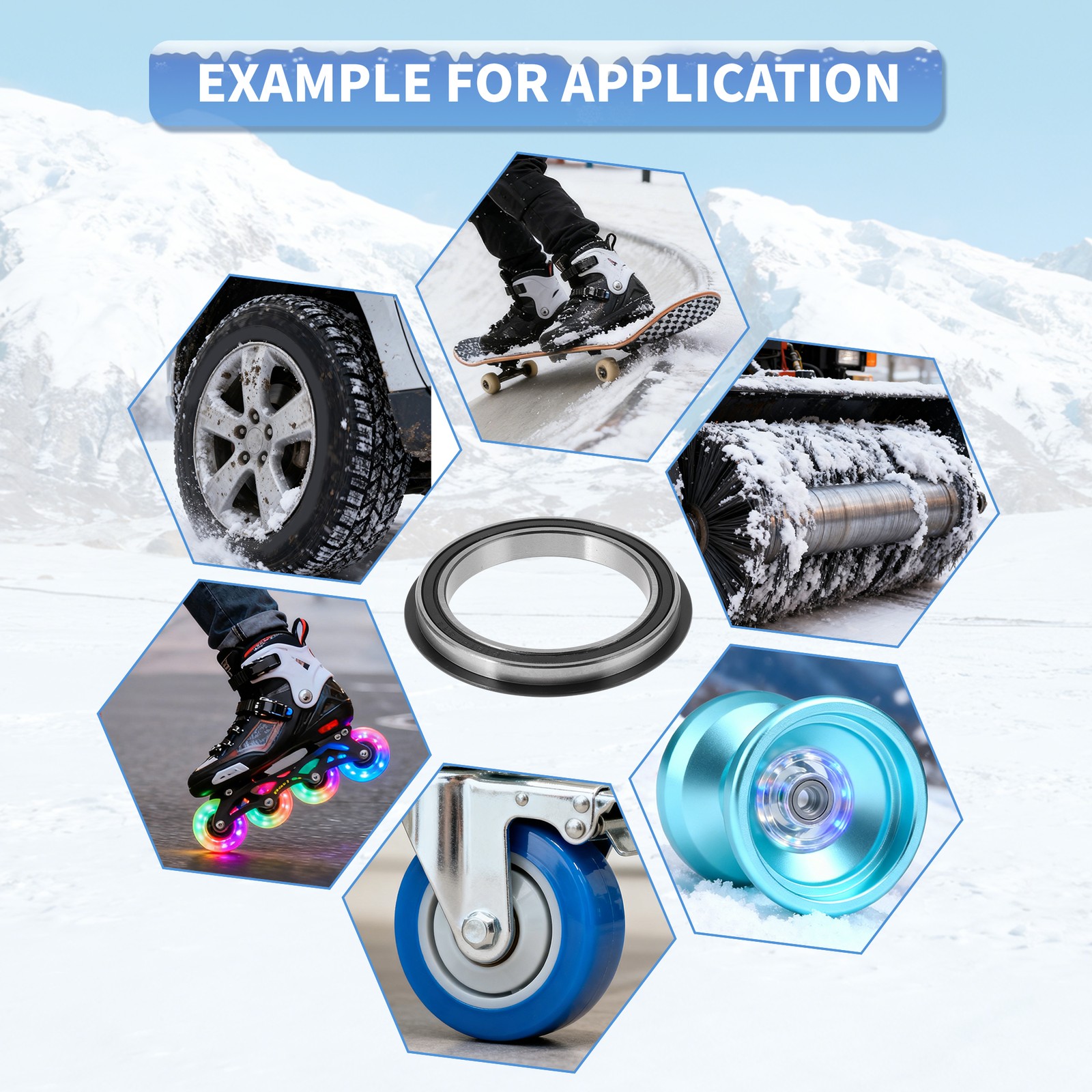6812NR2RS 60x78x10mm Silver and Black Ball Bearing for