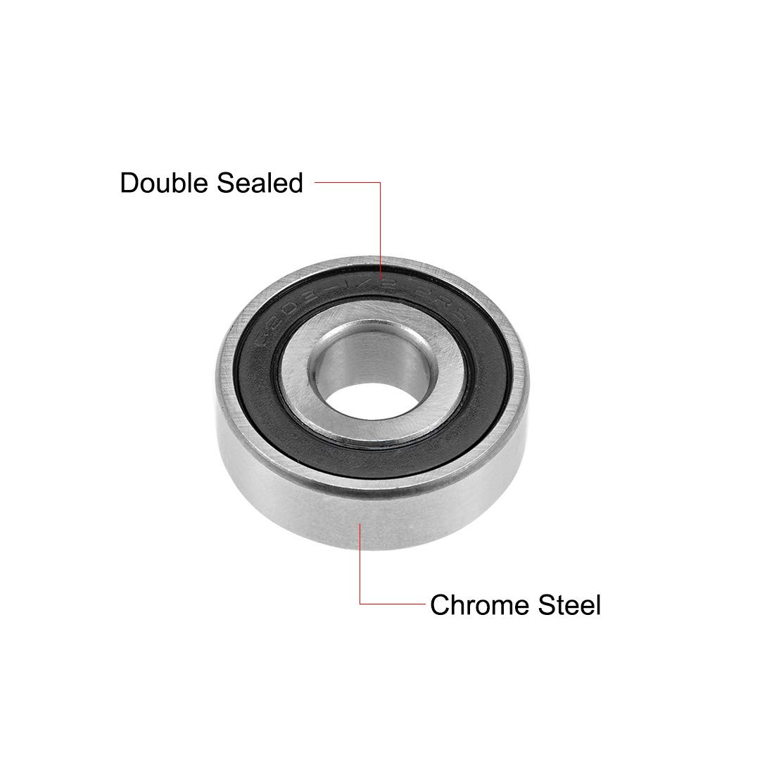 6202-12-2RS Deep Groove Ball Bearing 12X35X11Mm Double Sealed Chrome Steel Z2 Le