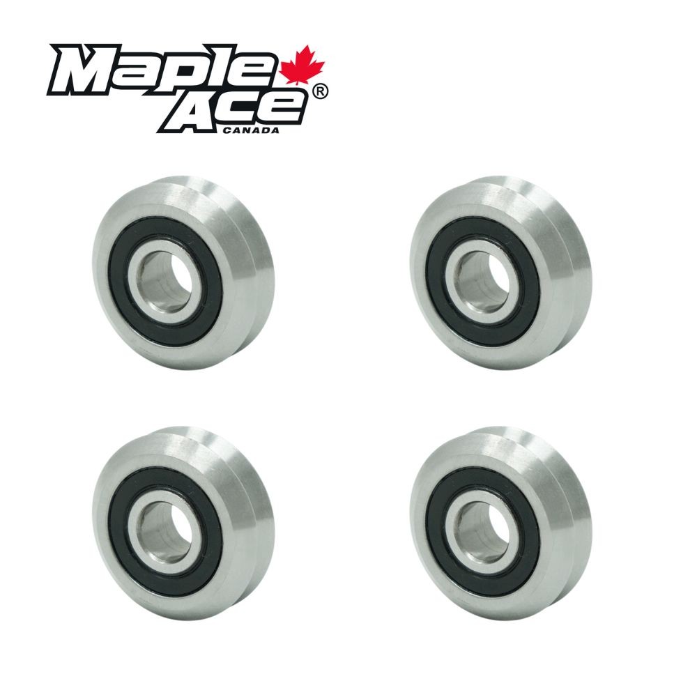 RM2-2RS V W Groove Guide Ball Bearing CNC 3/8″x1.21″x0.437″ (Qty 4)