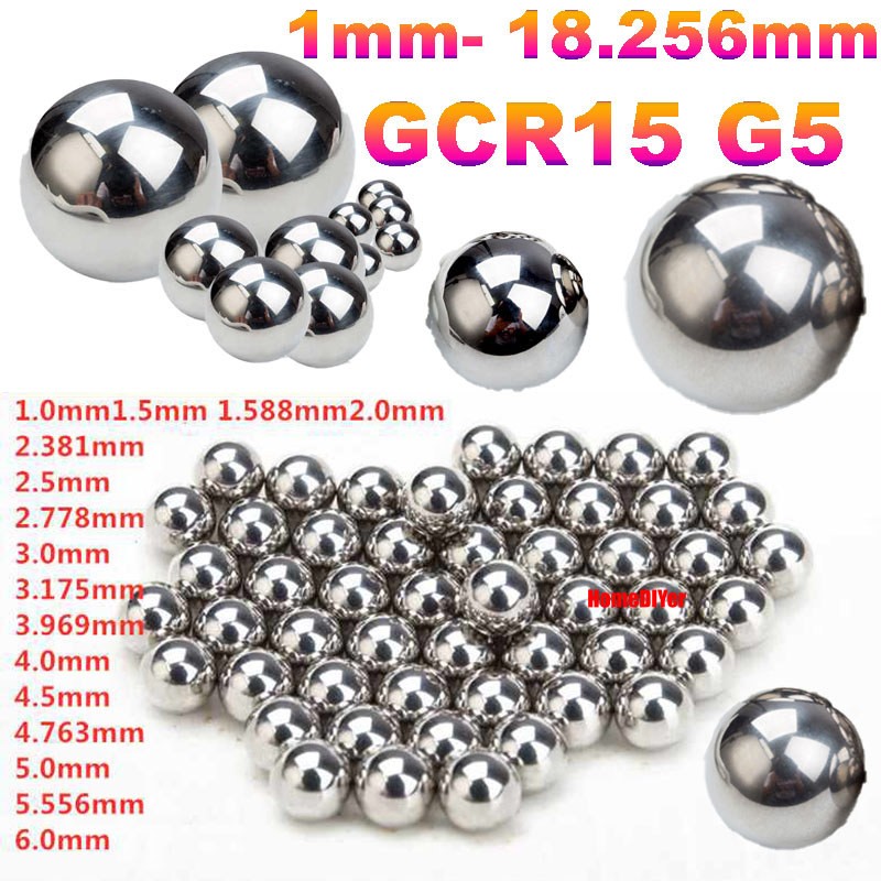 GCR15 G5 Ball Bearings Solid Steel Balls High Precision Diameter 1mm- 18.256mm