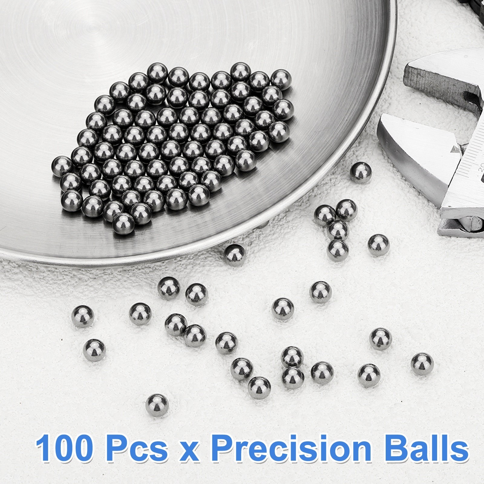 100Pcs Bearing Balls, 7.144mm Diameter 304 Stainless Steel G200 Precision Ball