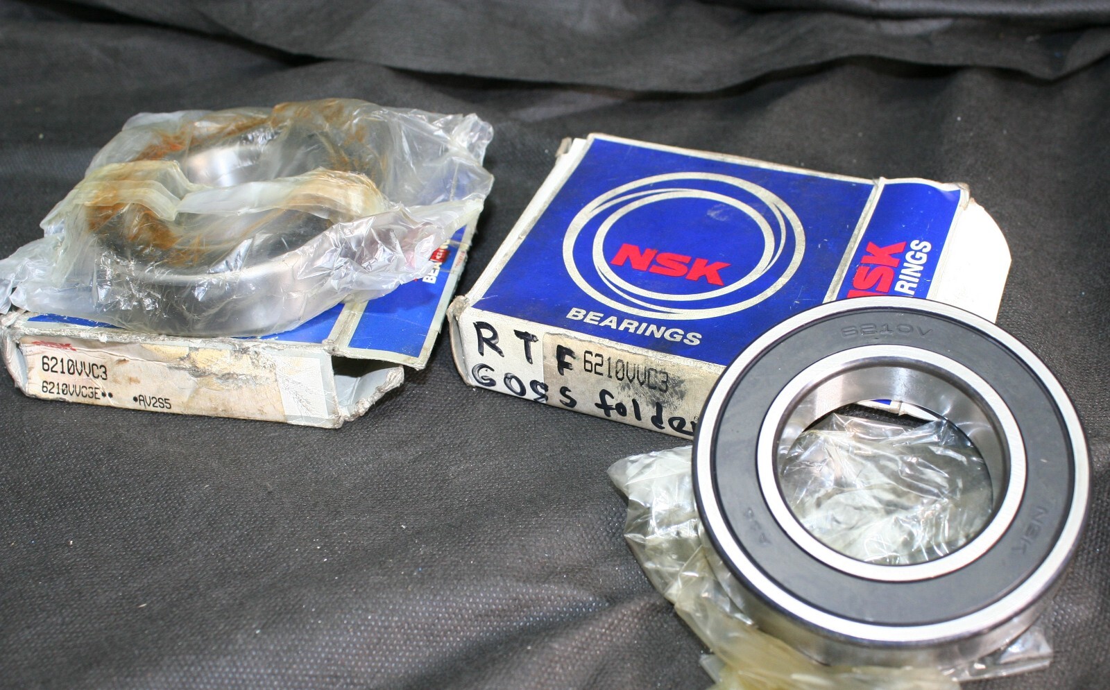 Two (2) NSK 6210 VV C3 Deep Groove Radial Bearing 50MM ID NEW